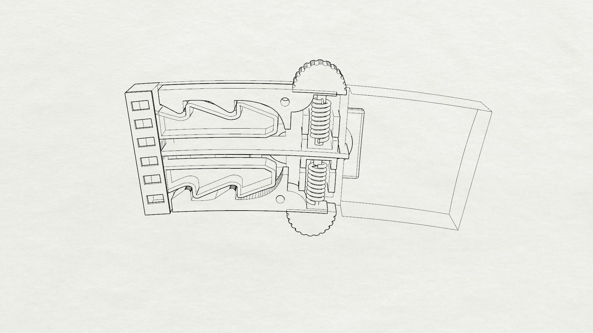 MONACO LOCK CHAIN  14MM WITH DIAMONDS  3D print model_7