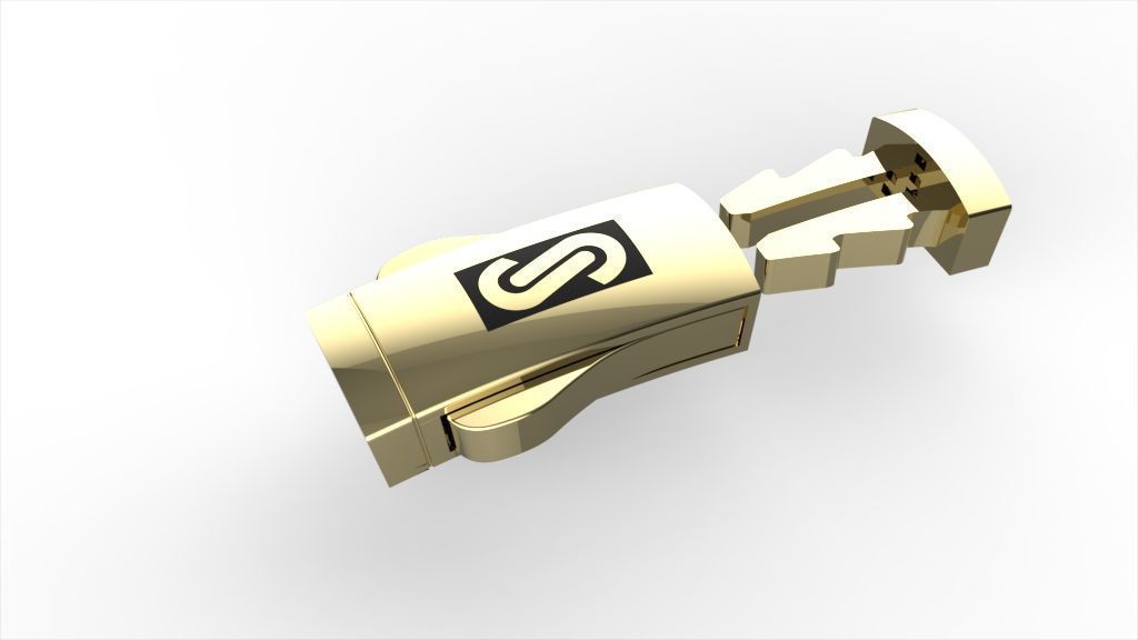 8mm monaco box claps lock for cuban chain 3D print model 3D print model_17