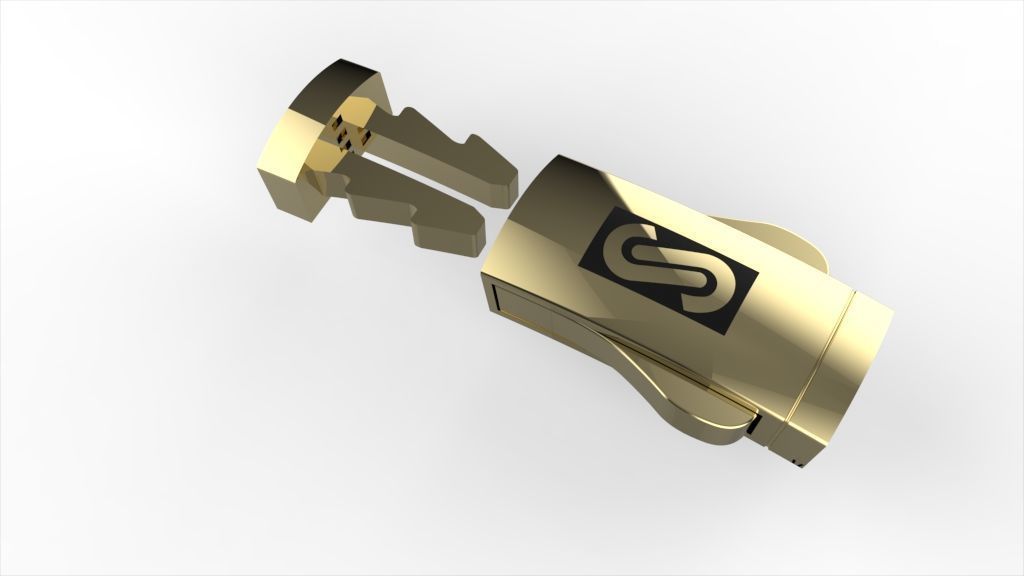 8mm monaco box claps lock for cuban chain 3D print model 3D print model_19