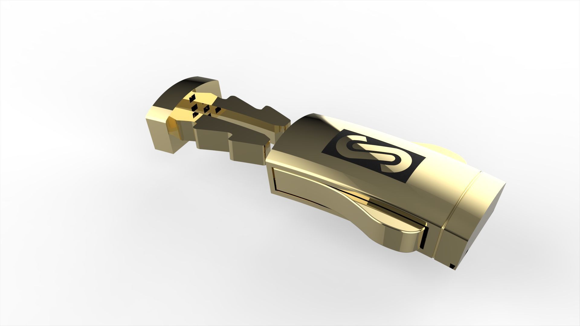 7mm monaco box claps lock for cuban chain 3D print model 3D 3D print model_27