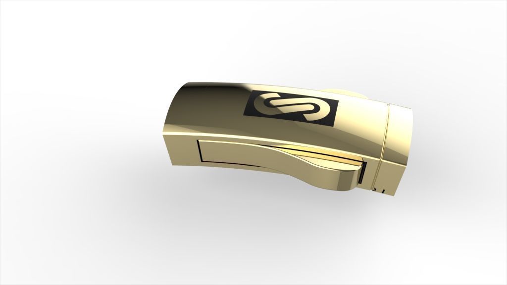 7mm monaco box claps lock for cuban chain 3D print model 3D 3D print model_5