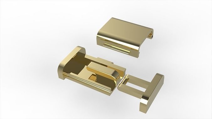 BOX CLAPS RECTANGLE 20X13MM FOR CUBAN CHAIN 3D print model