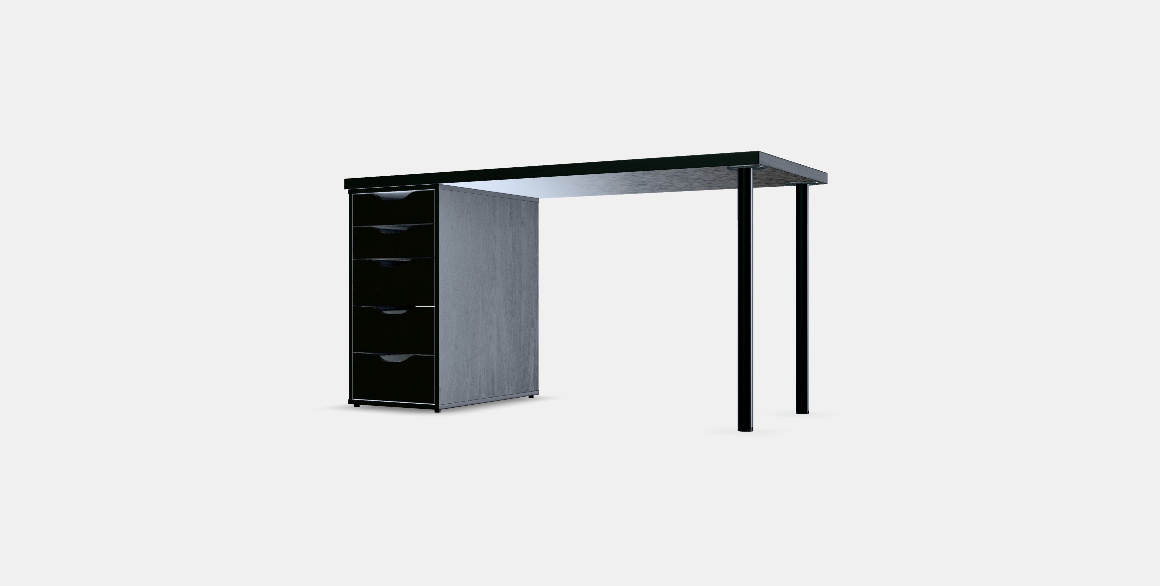 LAGKAPTEN - ALEX Desk 14 Low-poly 3D model_12