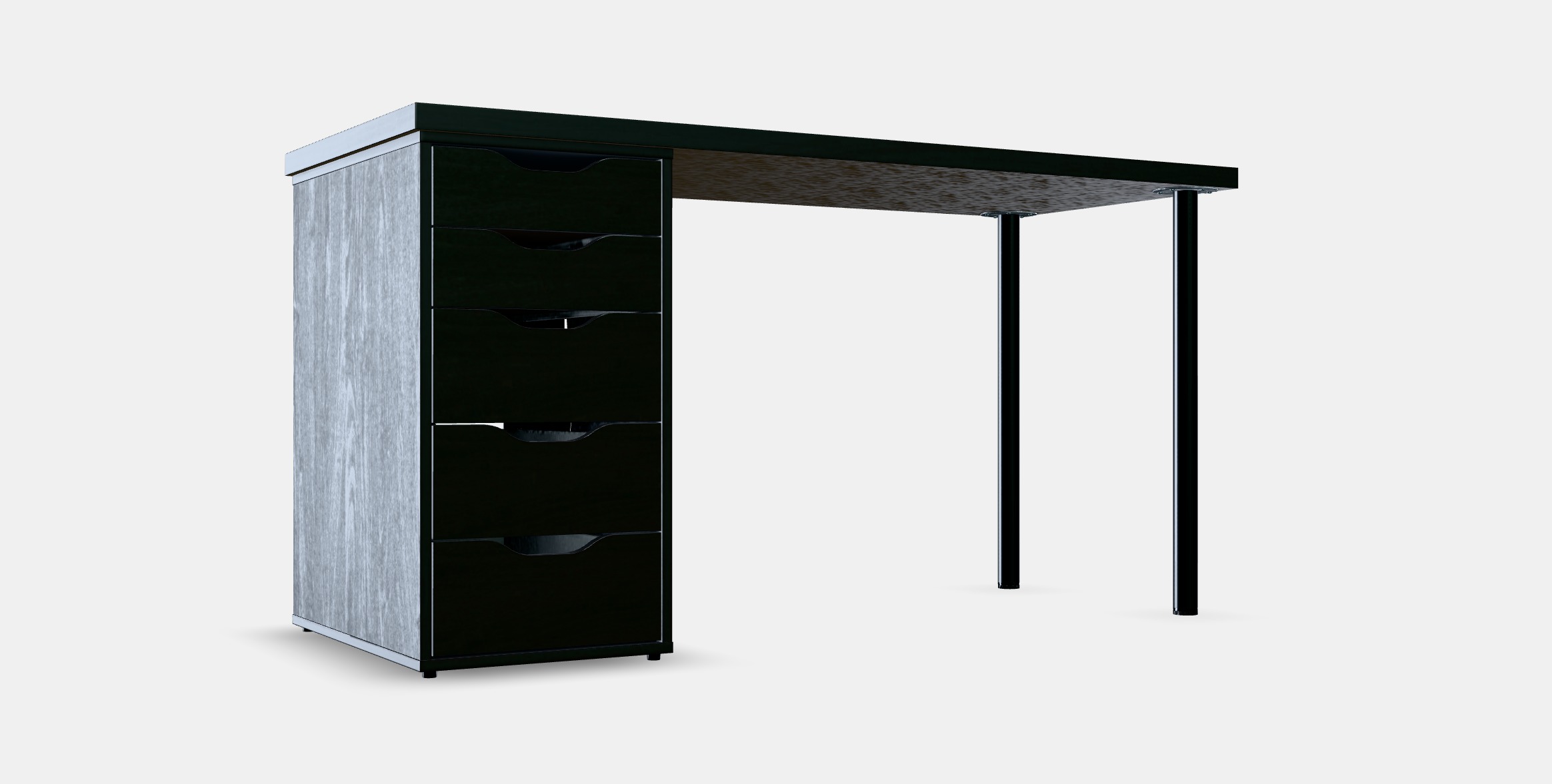 LAGKAPTEN - ALEX Desk 14 Low-poly 3D model_9