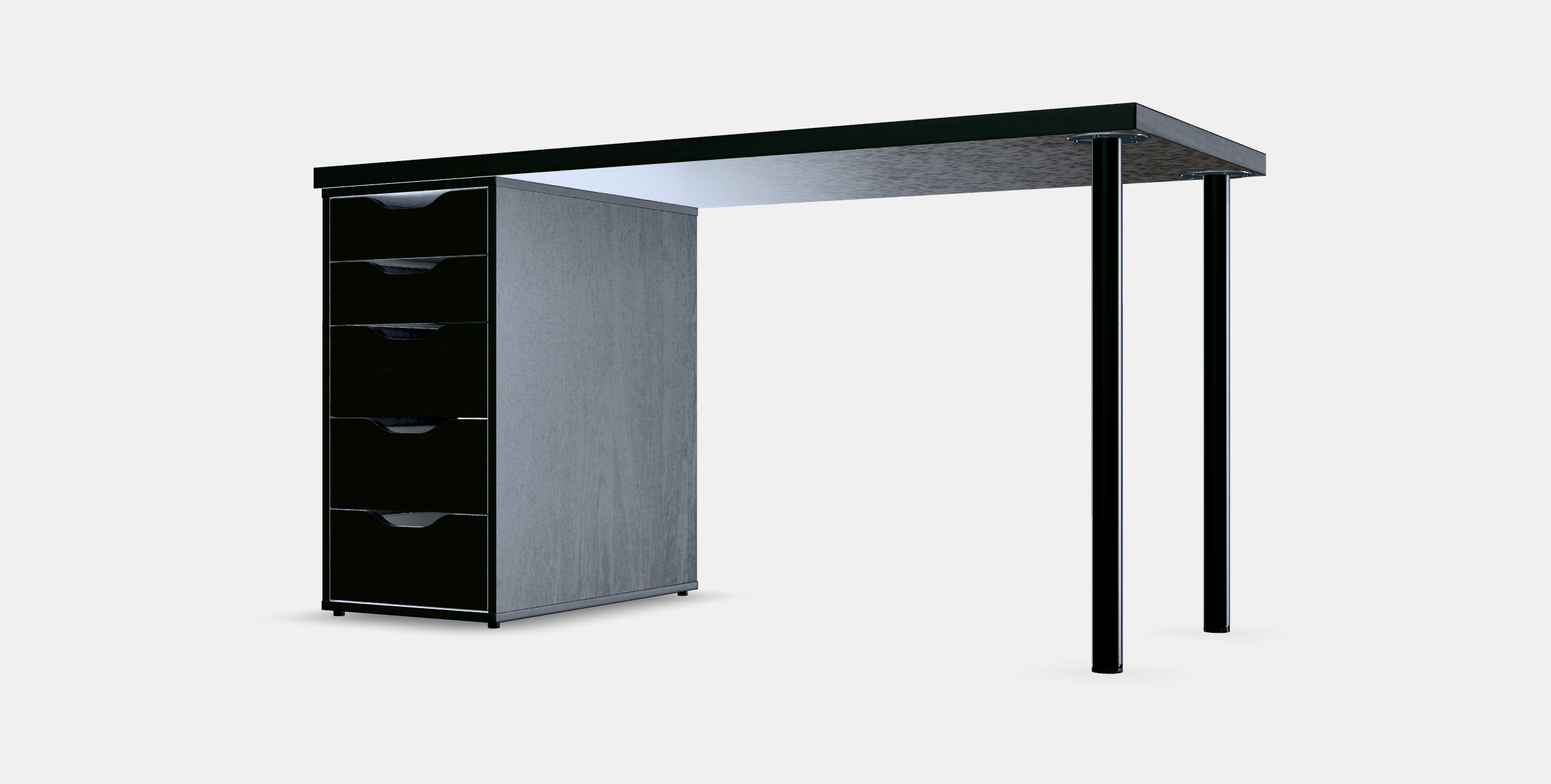 LAGKAPTEN - ALEX Desk 14 Low-poly 3D model_13