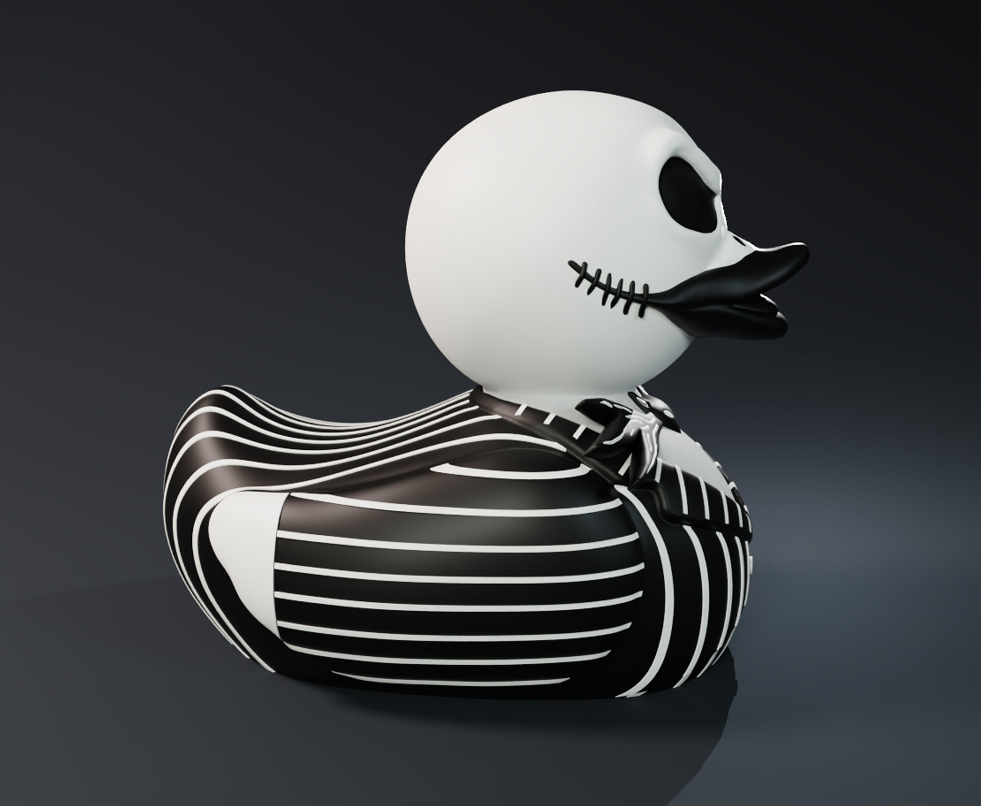 Cute  Jack Skellington Rubber Duck 3D print model_1