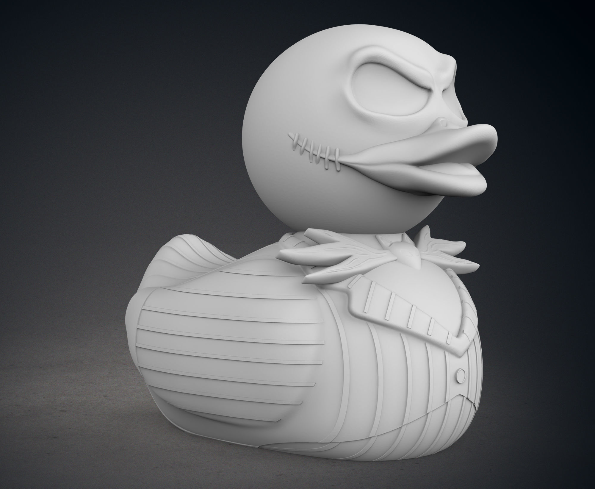 Cute  Jack Skellington Rubber Duck 3D print model_9