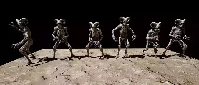 Demon skeleton Contains animations Rigged 3d model  unreal FBX