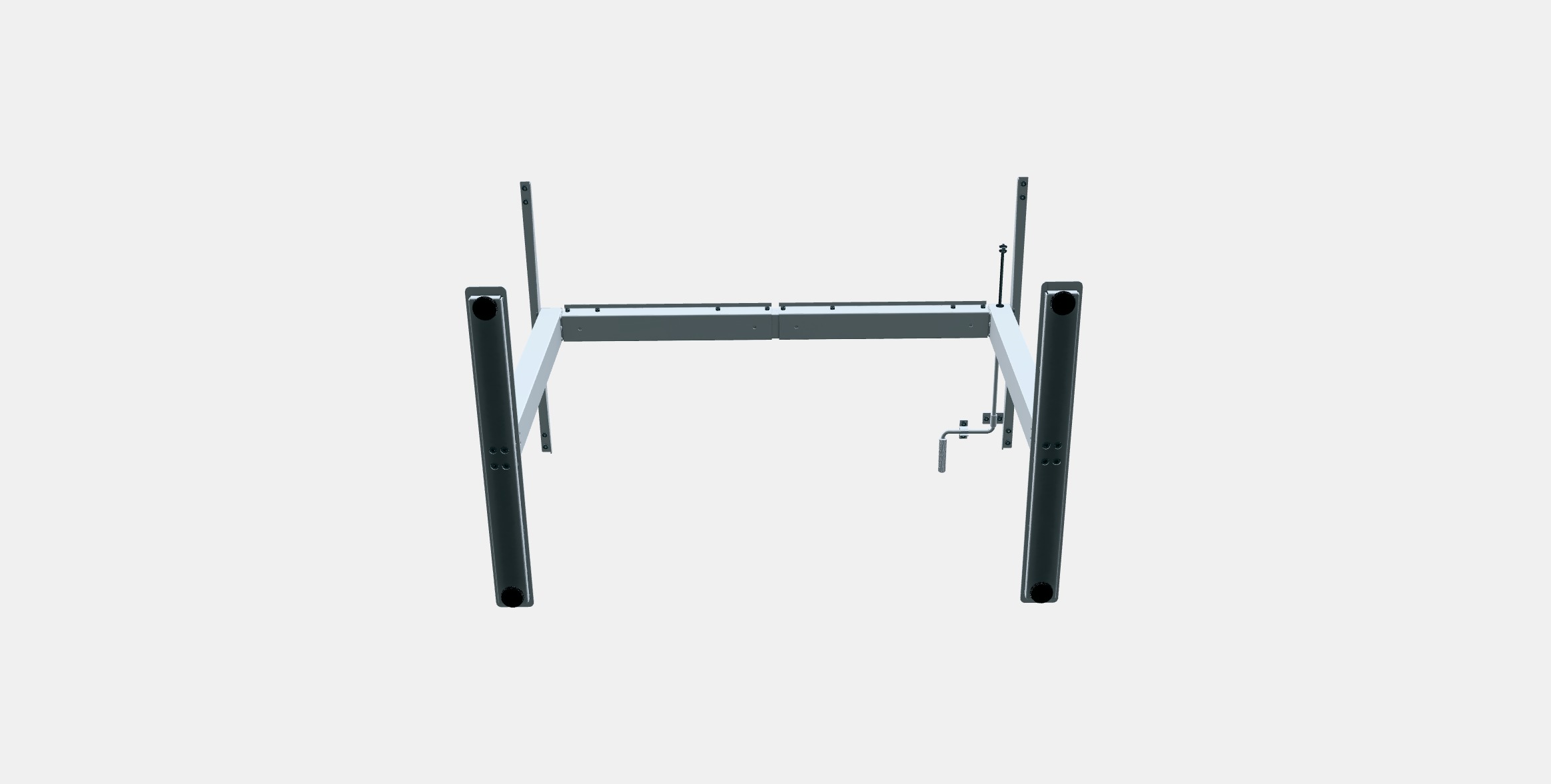 TROTTEN Underframe sit-stand f table top Low-poly 3D model_7