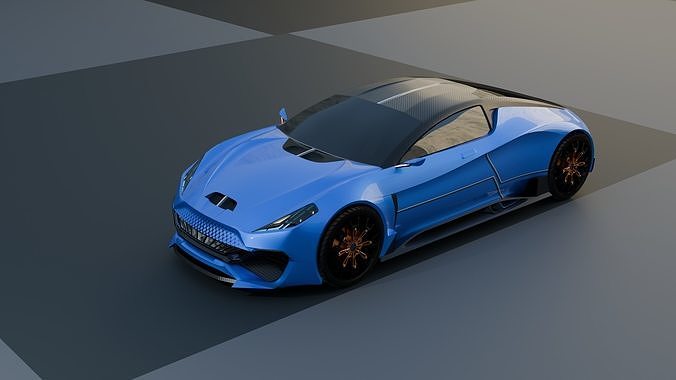 Coupe car concept 3D print model
