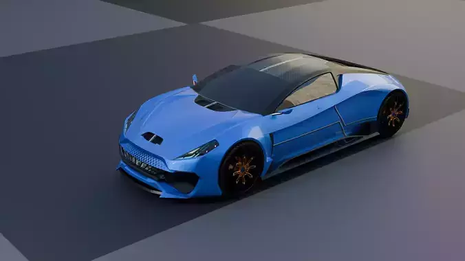Coupe car concept 3D print model