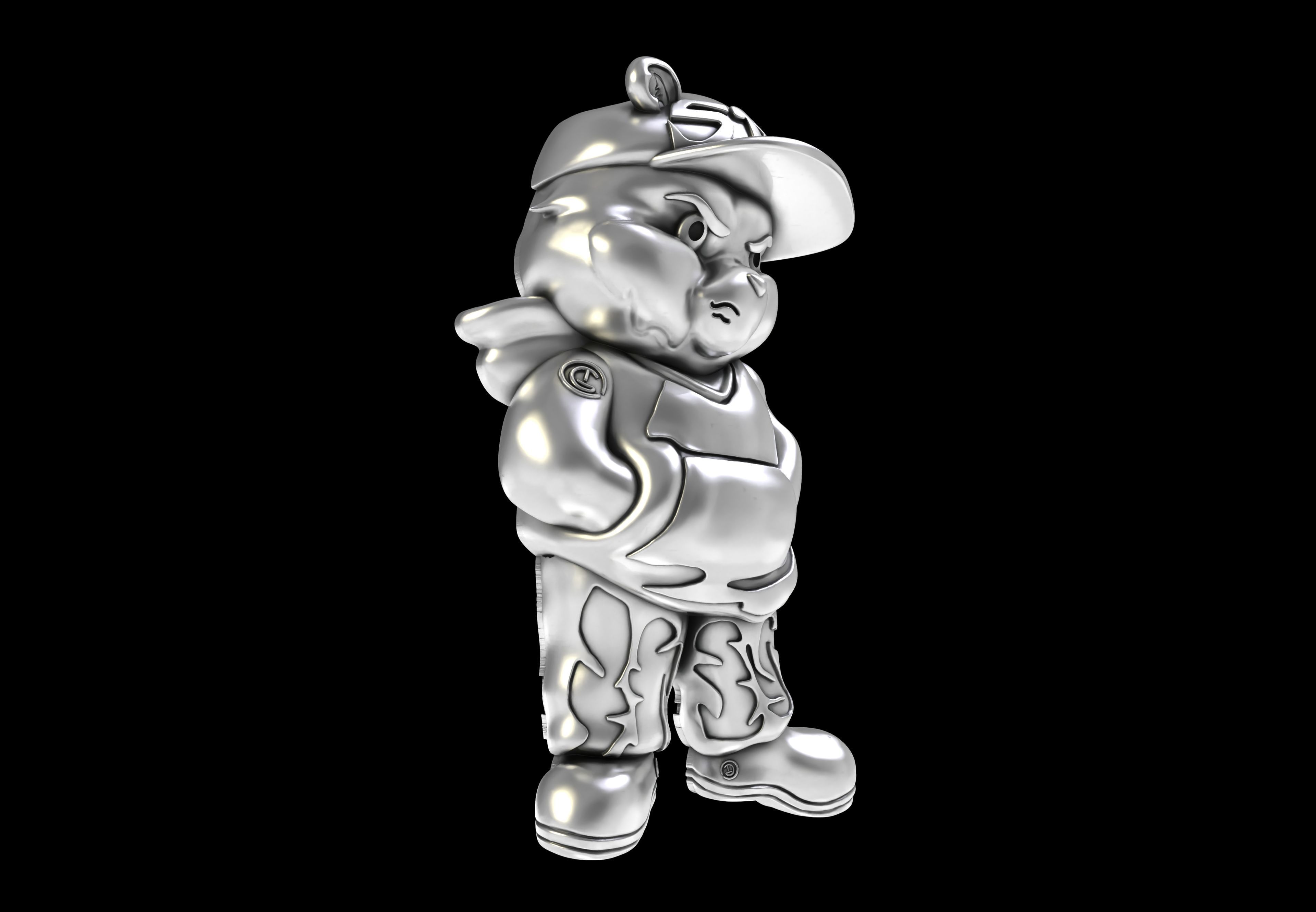 Cartoon Caracter Hip Hop Half 3d Model 3D print model_14