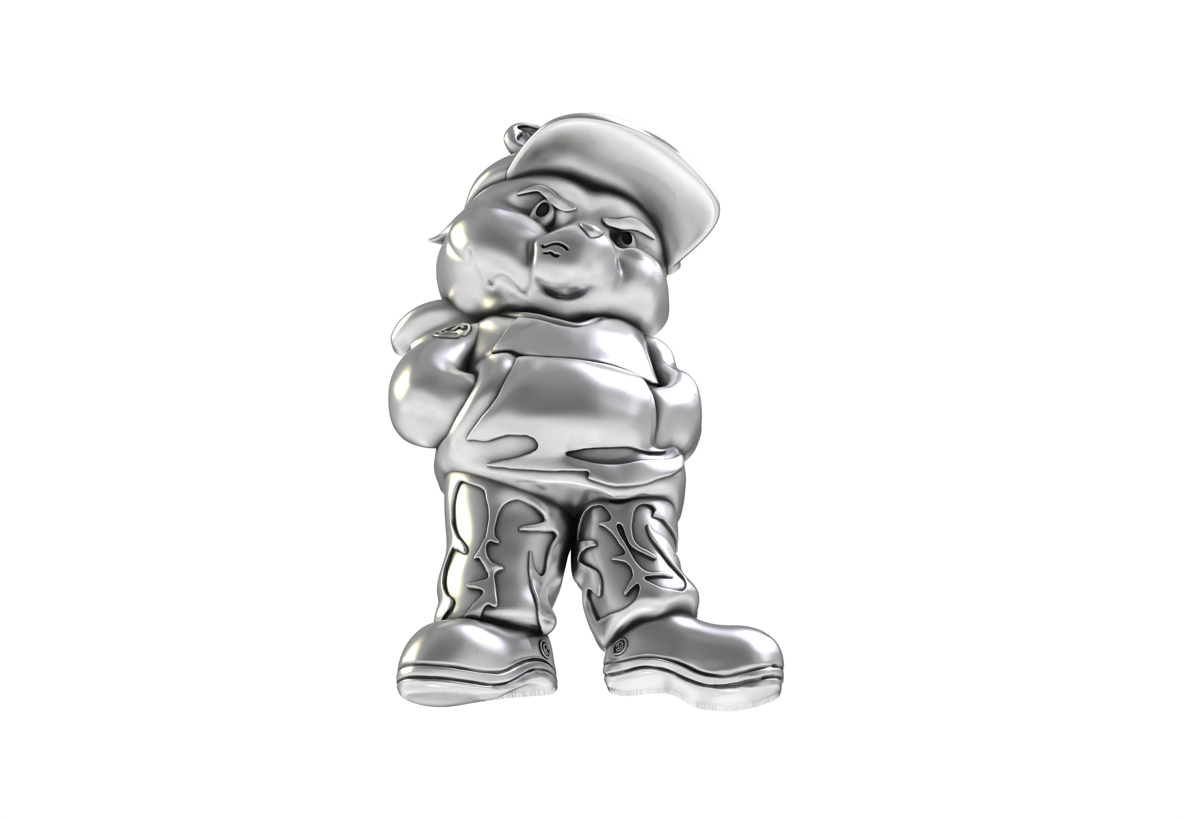 Cartoon Caracter Hip Hop Half 3d Model 3D print model_8