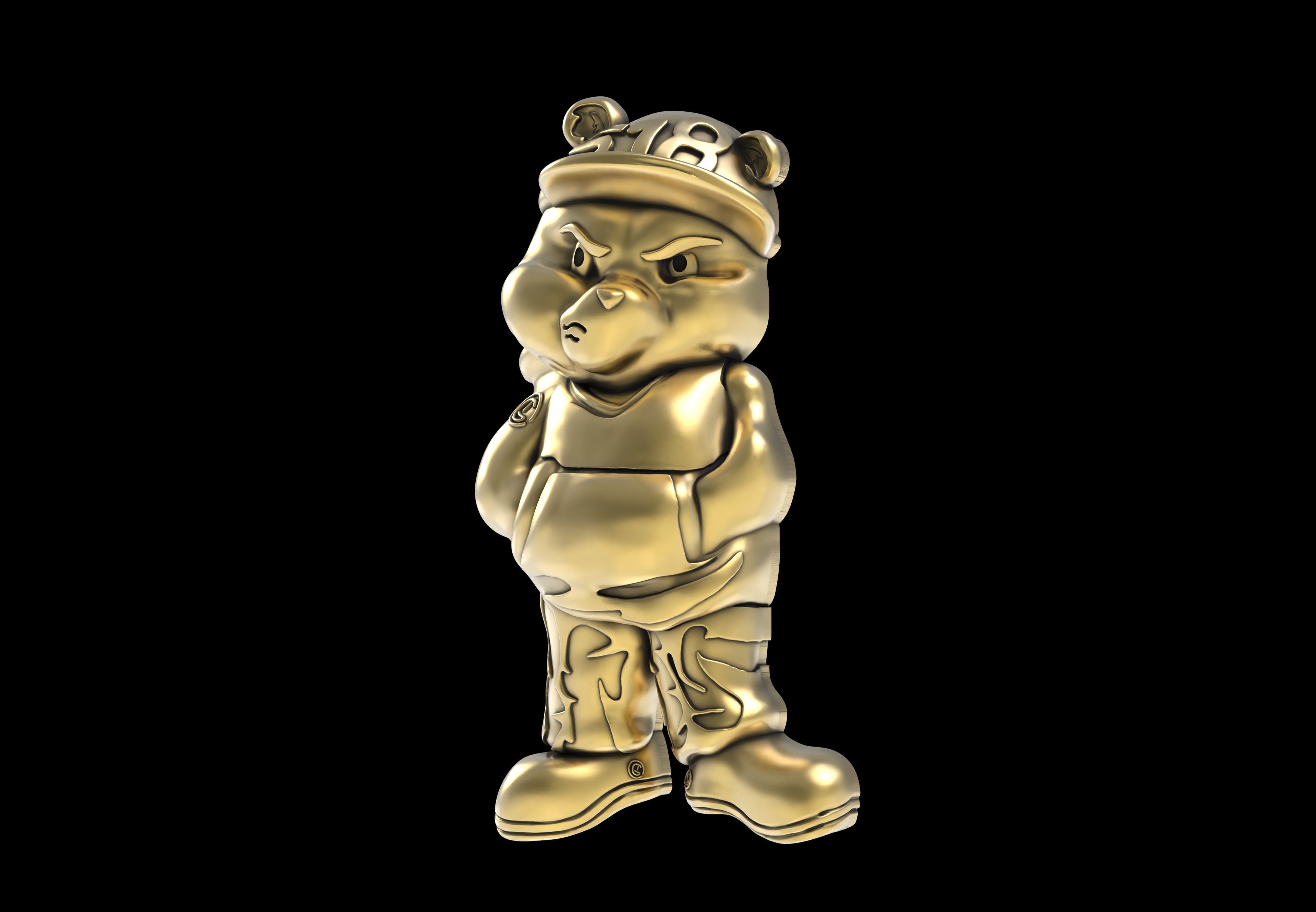 Cartoon Caracter Hip Hop Half 3d Model 3D print model_17