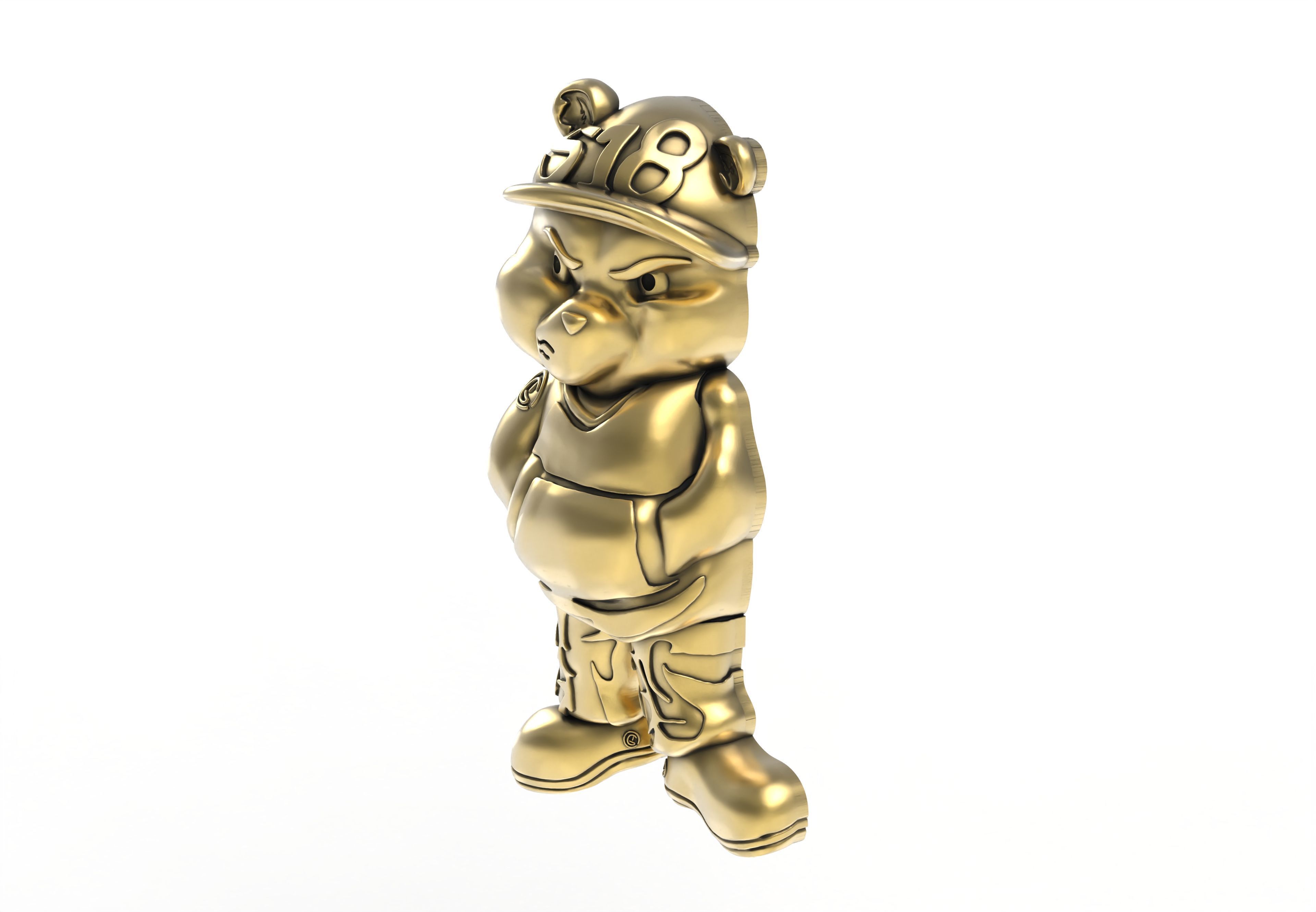 Cartoon Caracter Hip Hop Half 3d Model 3D print model_1