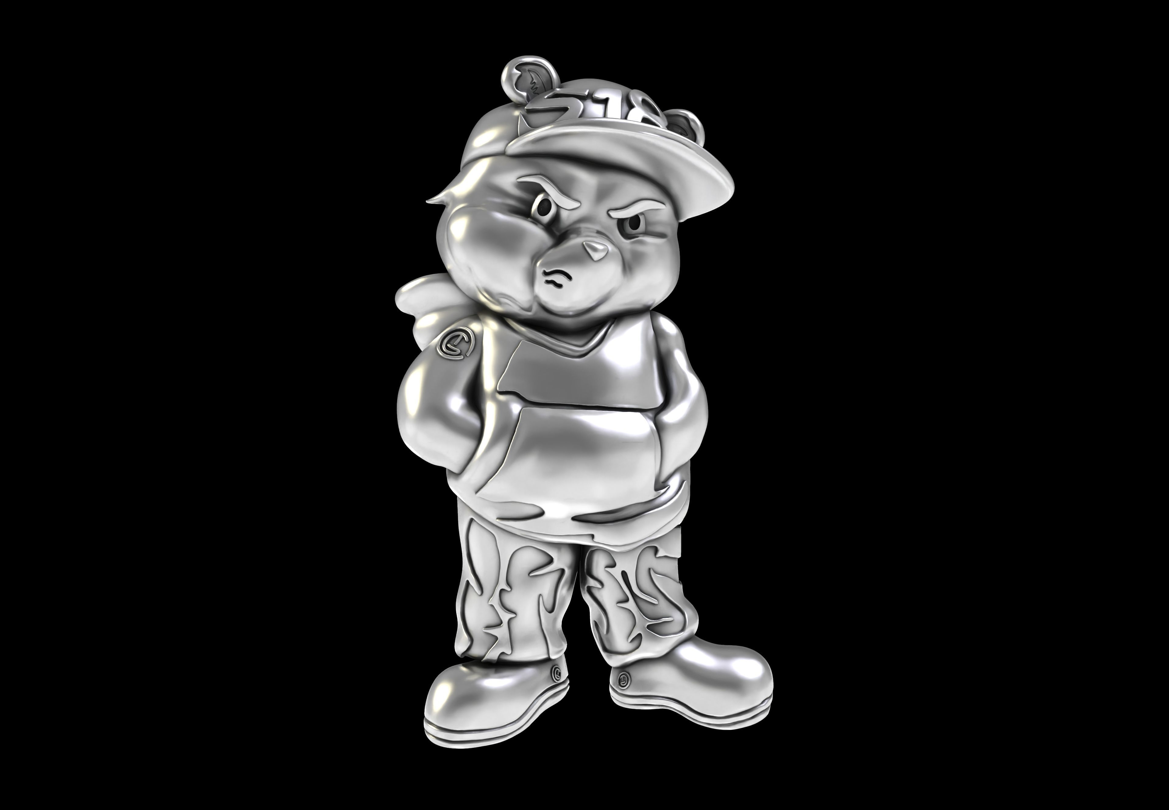 Cartoon Caracter Hip Hop Half 3d Model 3D print model_11