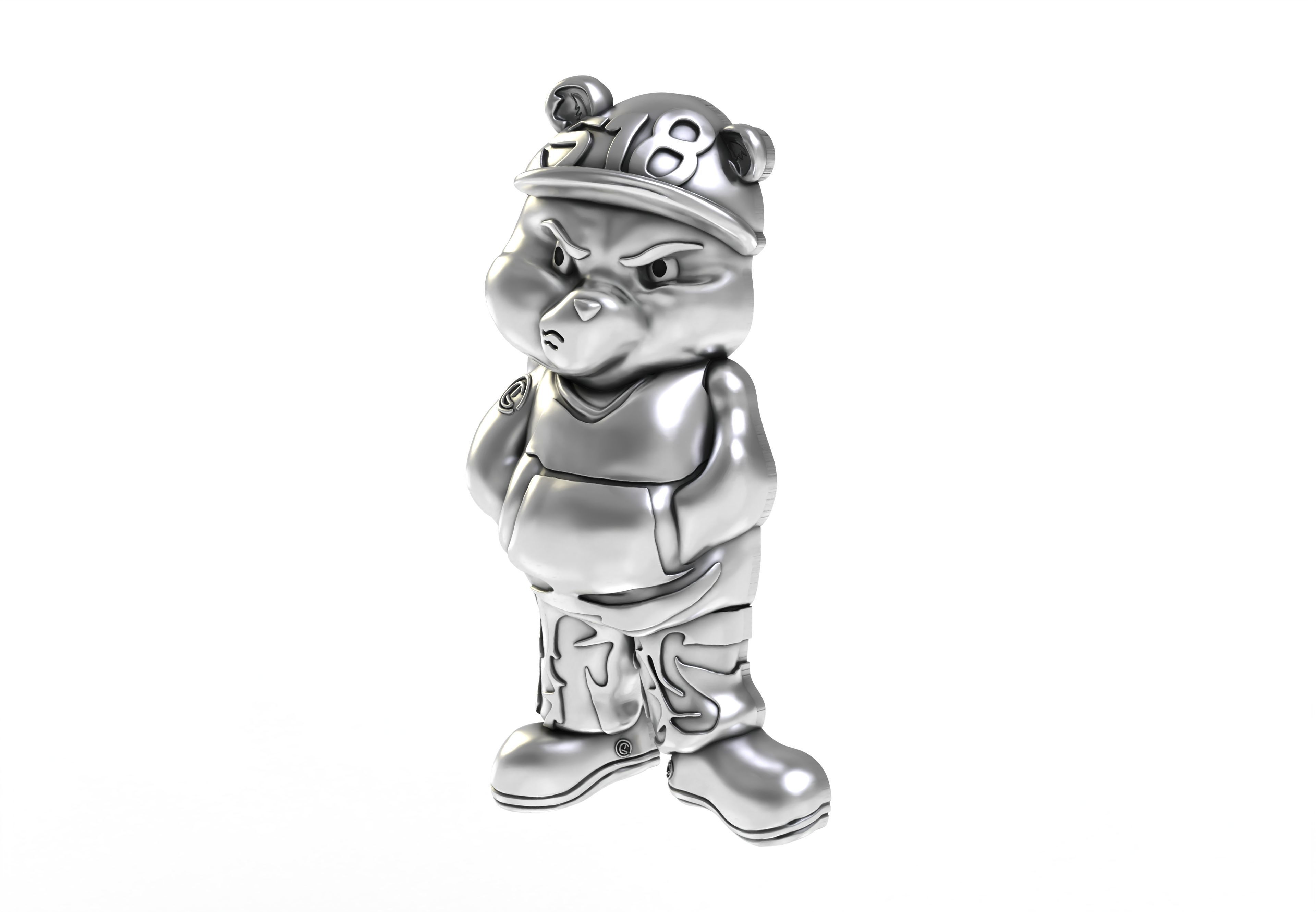 Cartoon Caracter Hip Hop Half 3d Model 3D print model_9