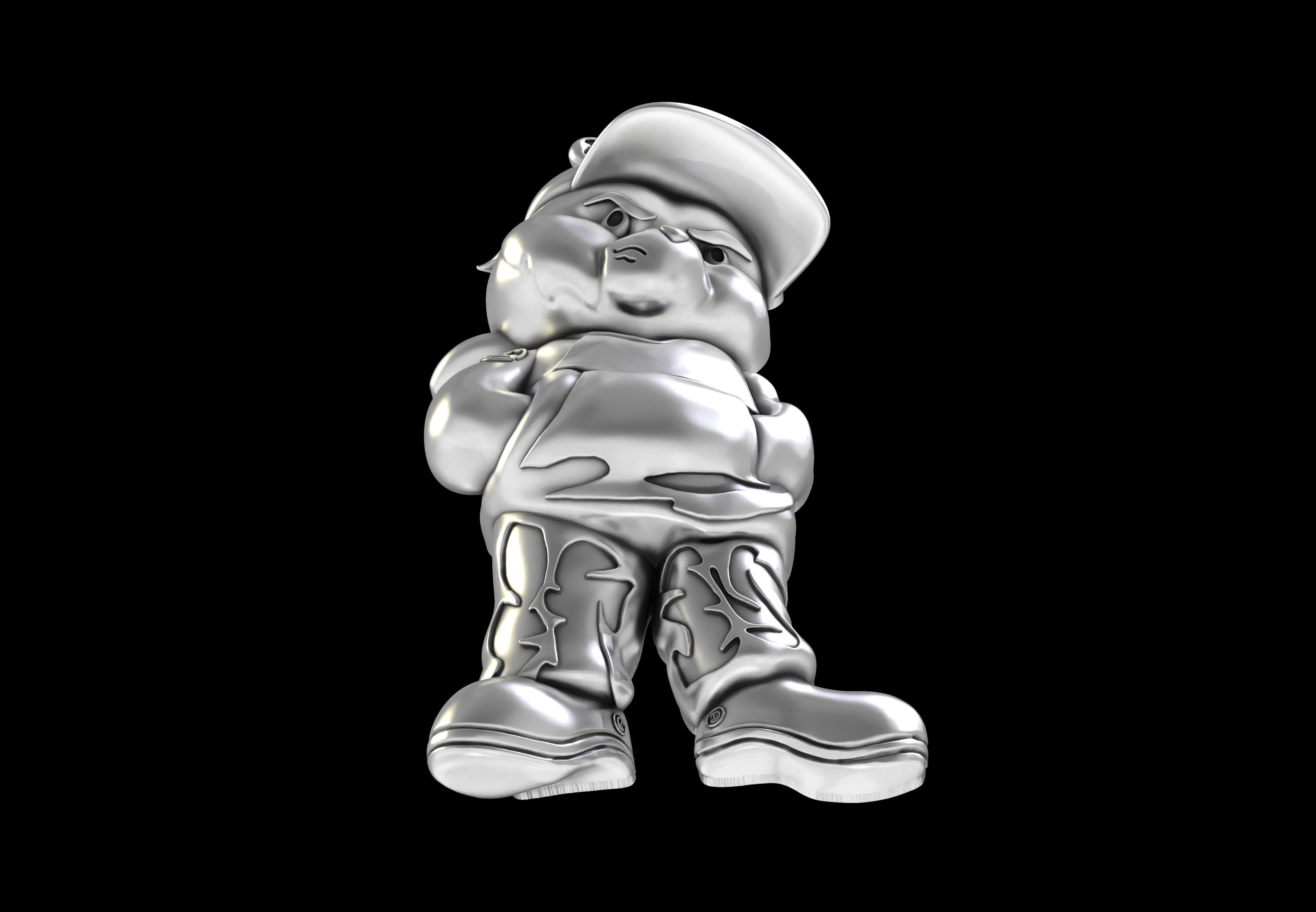 Cartoon Caracter Hip Hop Half 3d Model 3D print model_12