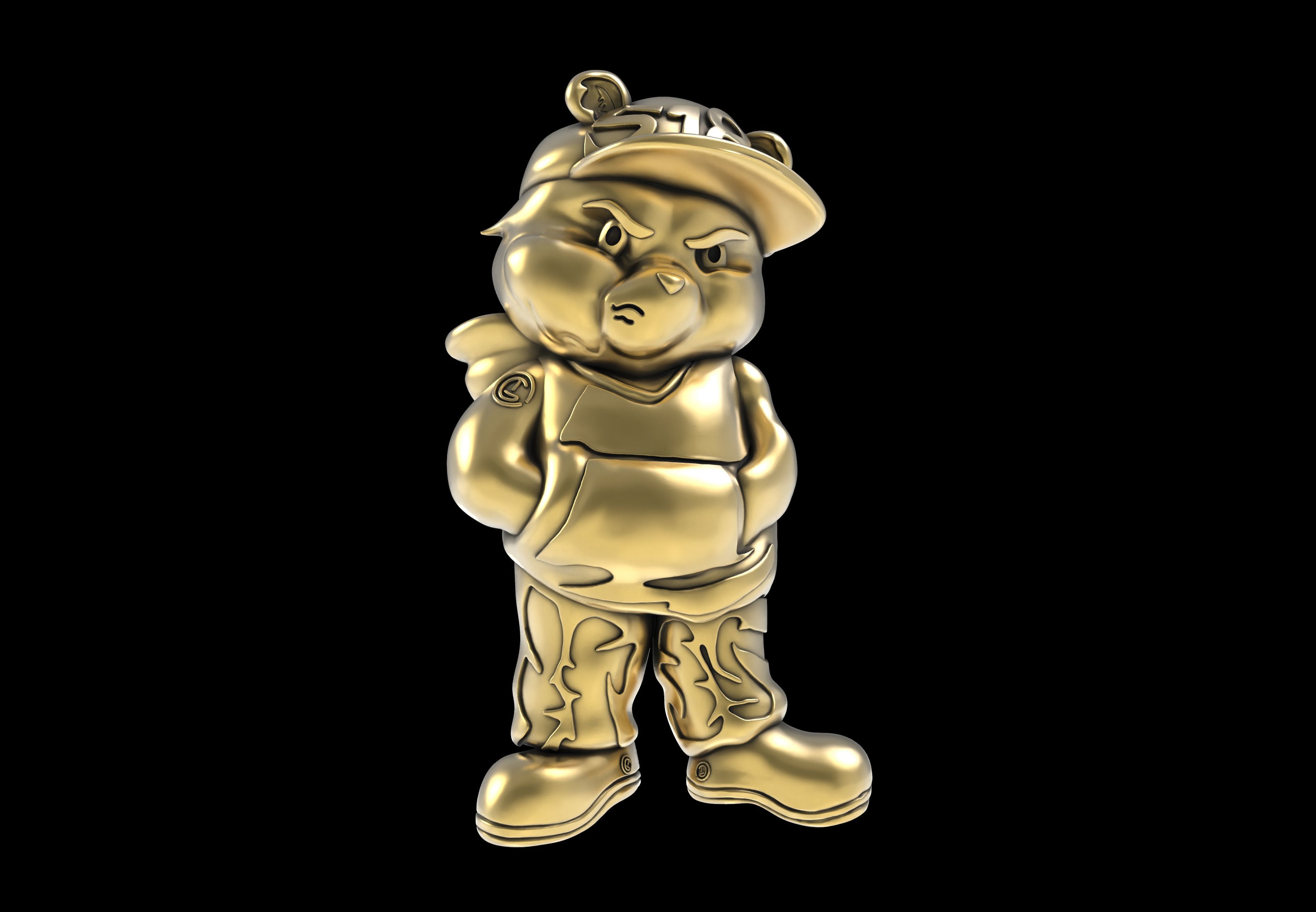 Cartoon Caracter Hip Hop Half 3d Model 3D print model_15