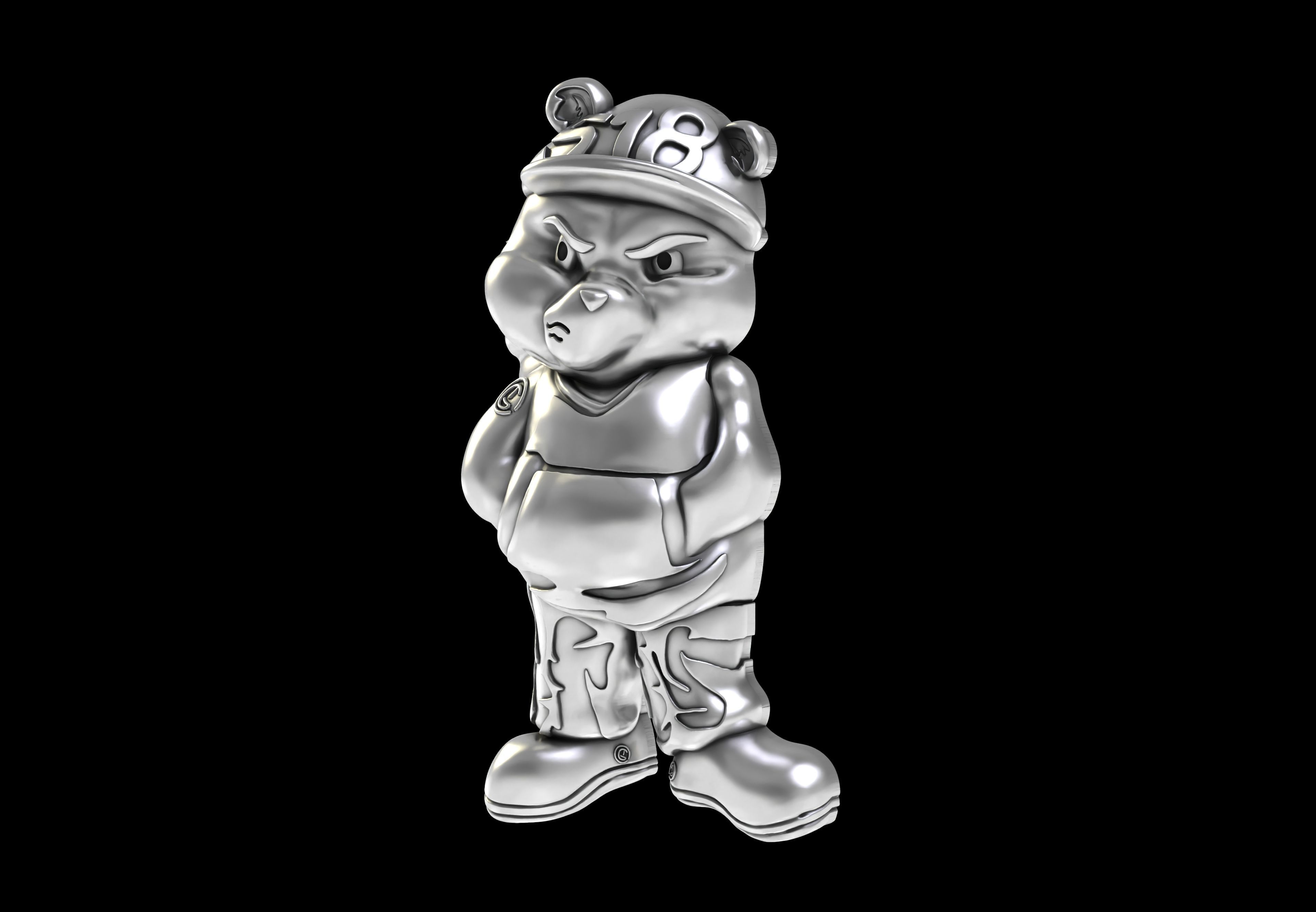 Cartoon Caracter Hip Hop Half 3d Model 3D print model_13