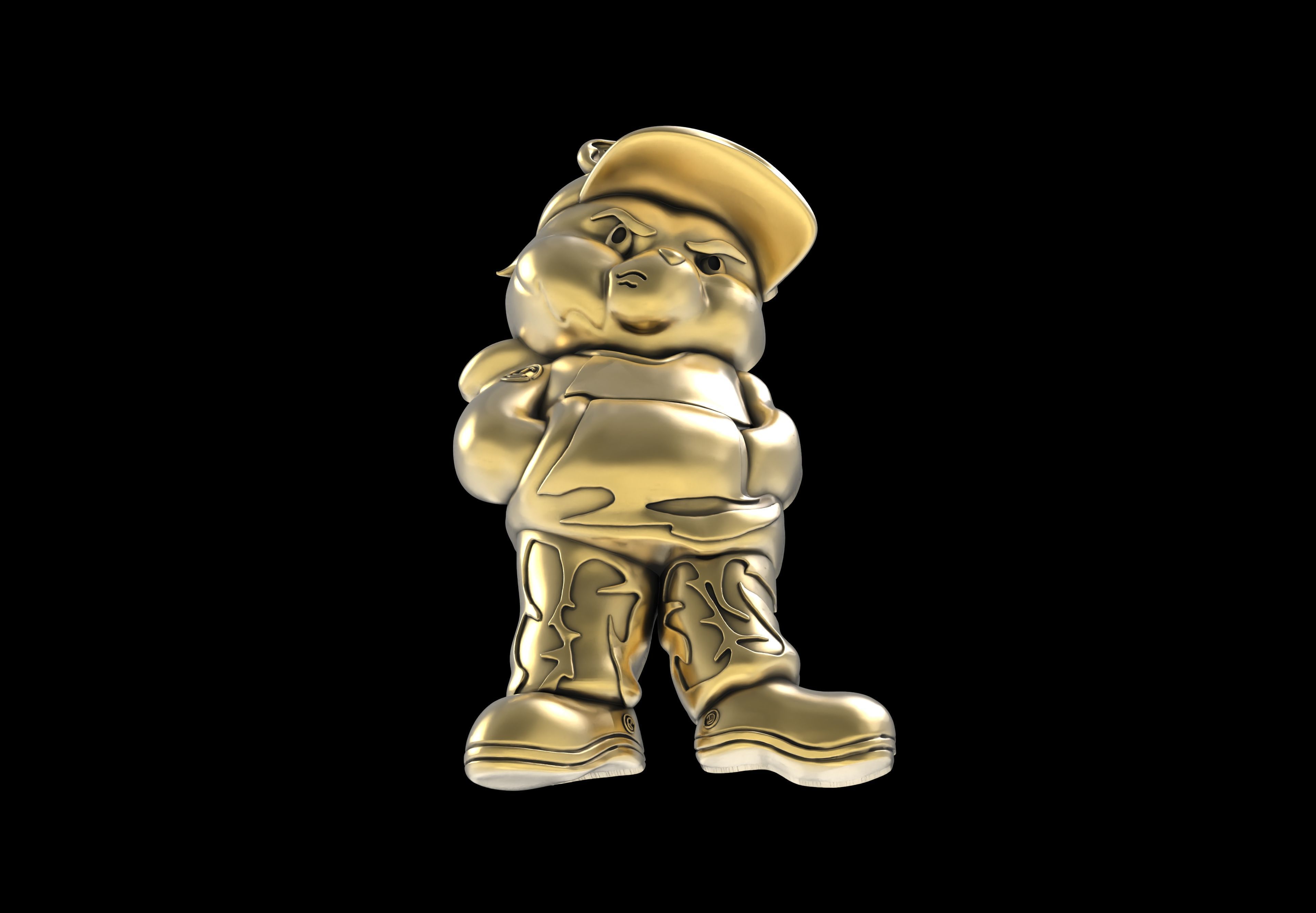 Cartoon Caracter Hip Hop Half 3d Model 3D print model_16