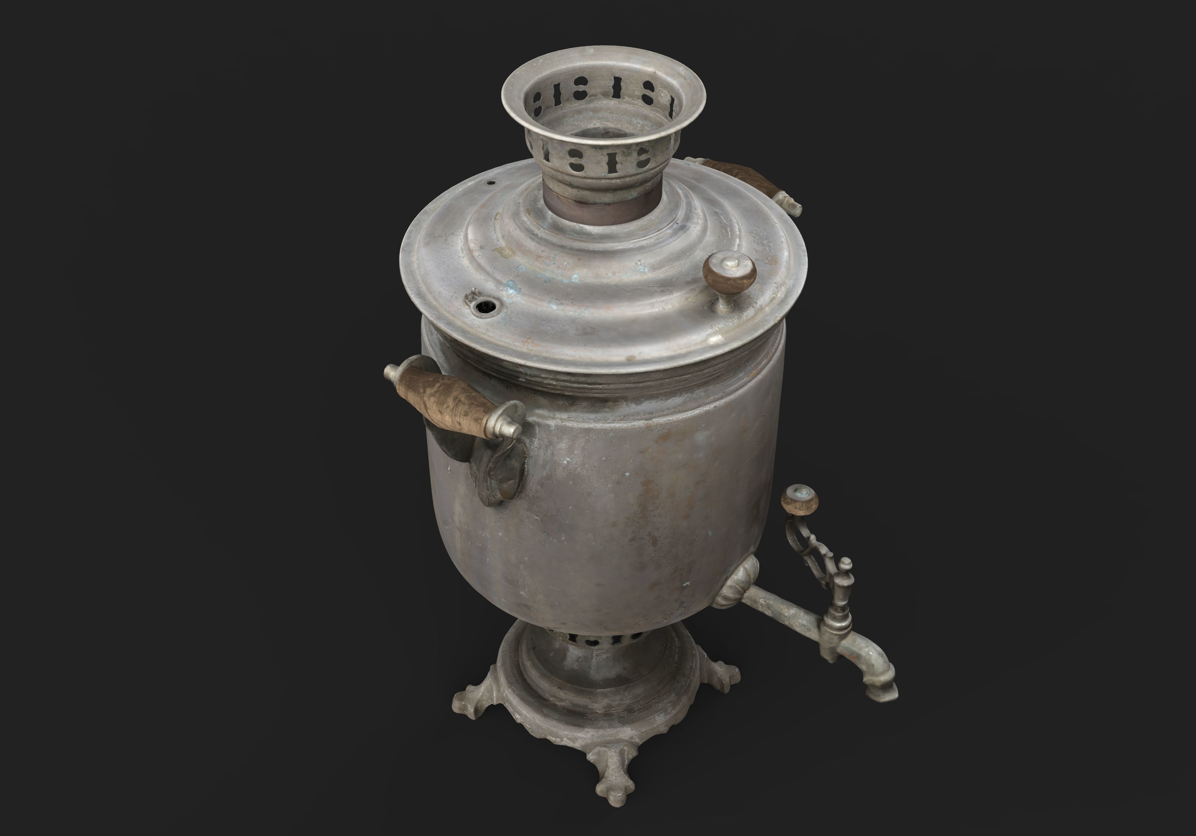 Old Samovar Low-poly 3D model_5