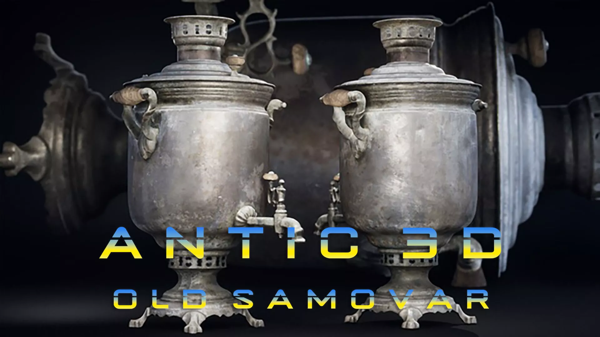 Old Samovar Low-poly 3D model