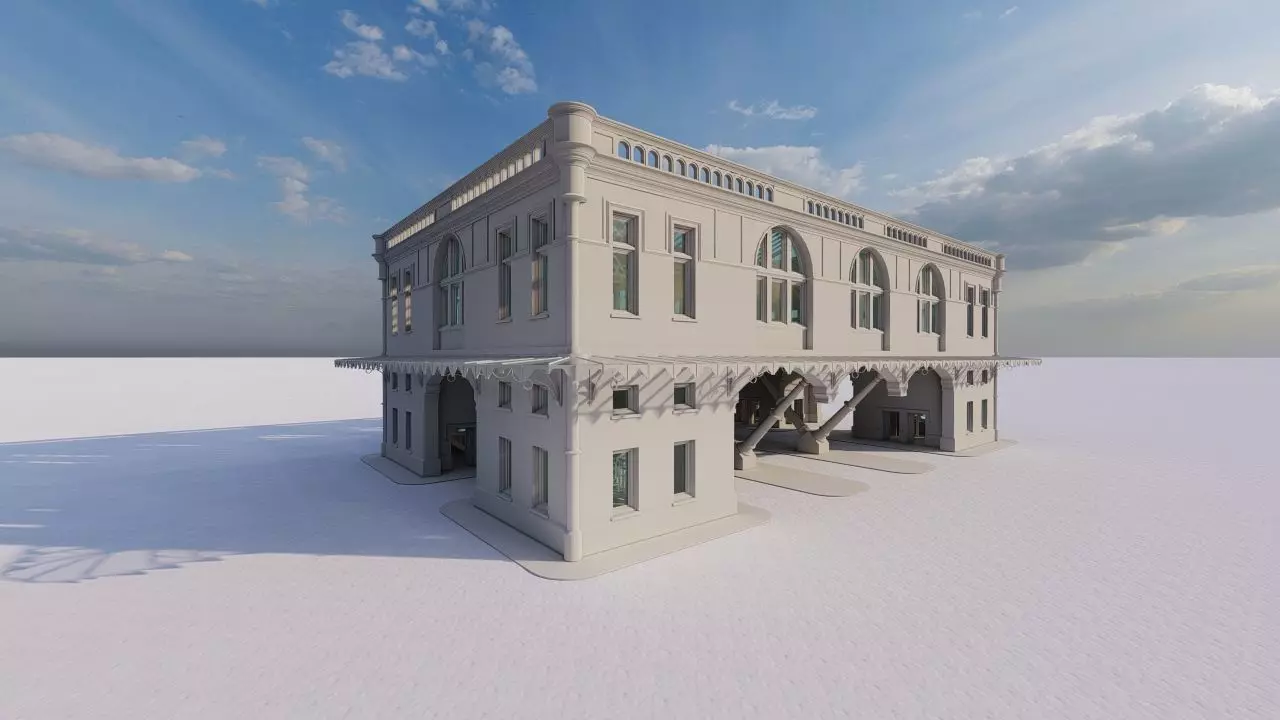 Commercial building-building classic 3D model