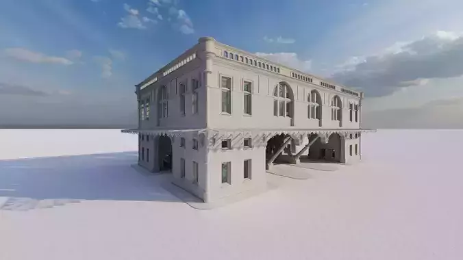 Commercial building-building classic 3D model