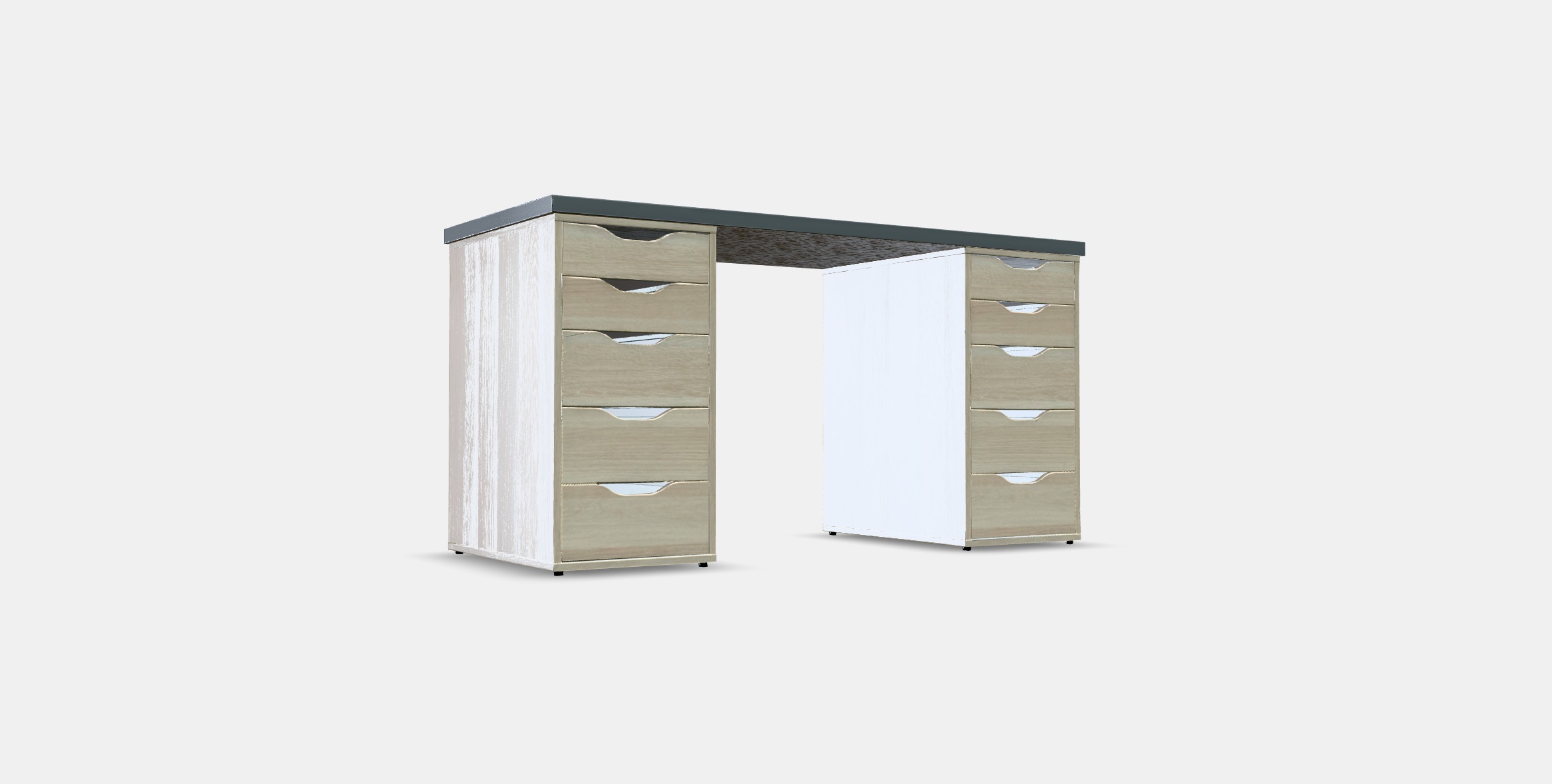 LAGKAPTEN - ALEX Desk 20 Low-poly 3D model_2