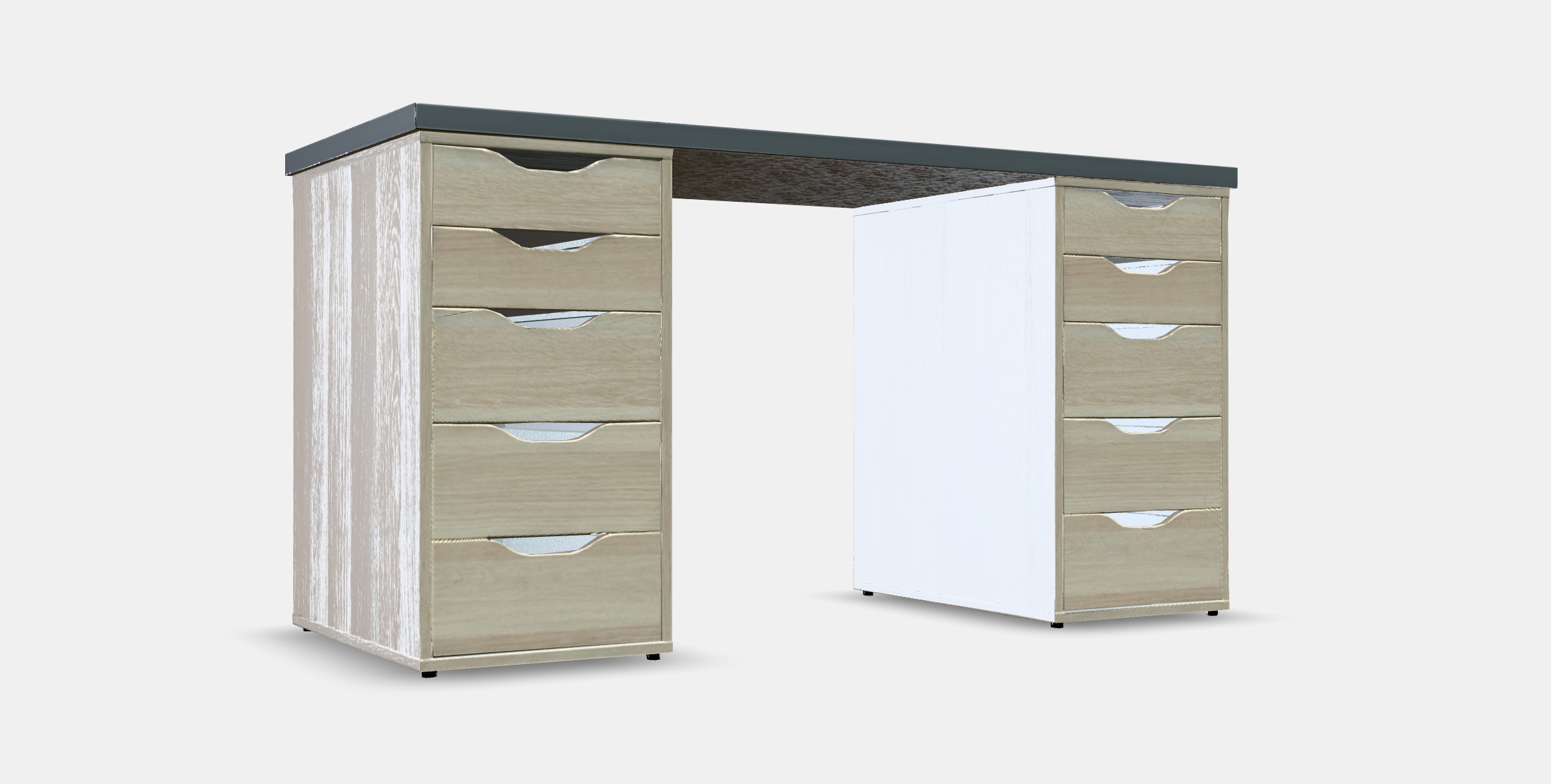 LAGKAPTEN - ALEX Desk 20 Low-poly 3D model_5