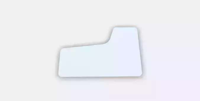 BEKANT Left-hand corner table top Low-poly 3D model