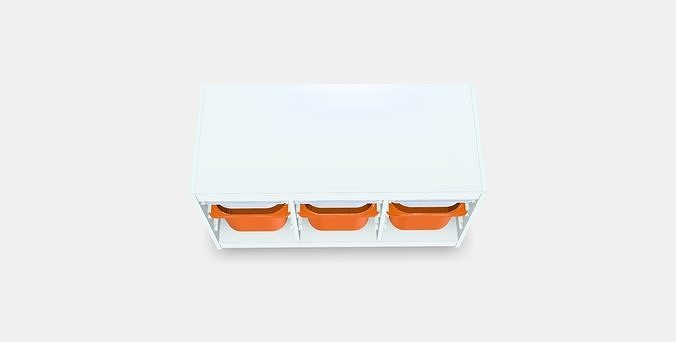 TROFAST Storage combination with boxes 33 Low-poly 3D model