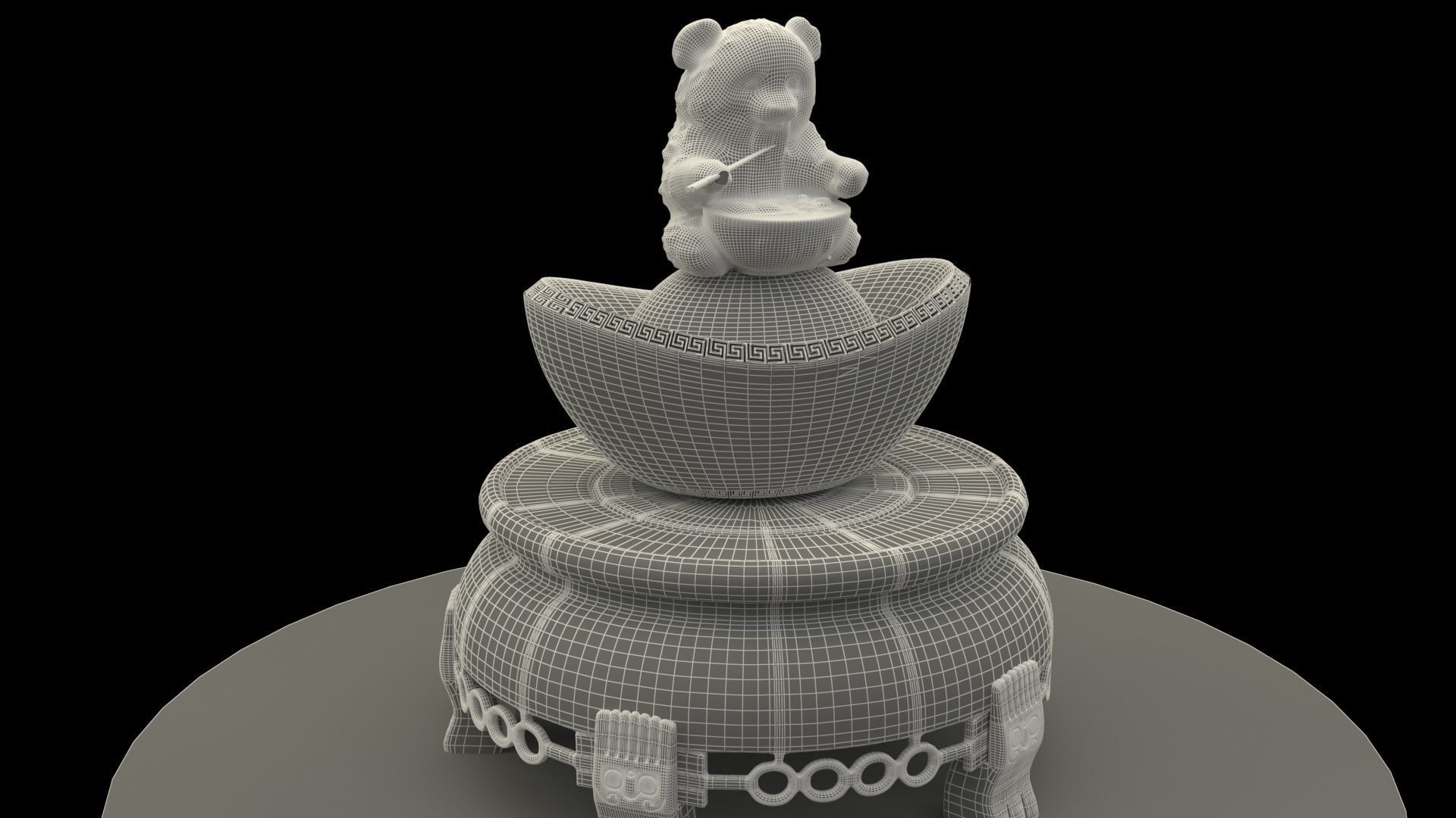Chinese ramen panda figure 3D model_7