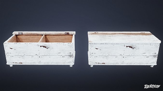 INDUSTRIAL - Storage Box 02 - LOW POLY AND NANITE Low-poly 3D model