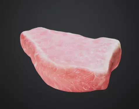 3D Raw Meat Steak Cut 3D model_0