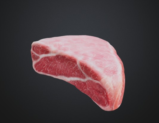 3D Raw Meat Steak Cut 3D model_2