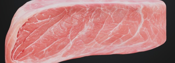 3D Raw Meat Steak Cut 3D model_3