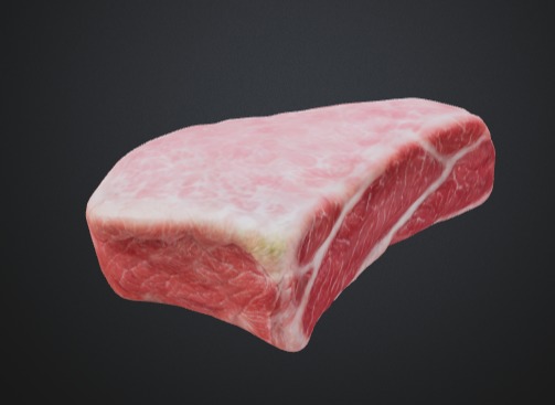 3D Raw Meat Steak Cut 3D model_1