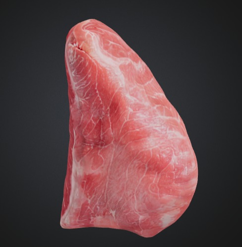 3D Raw Meat Steak Cut 3D model_4