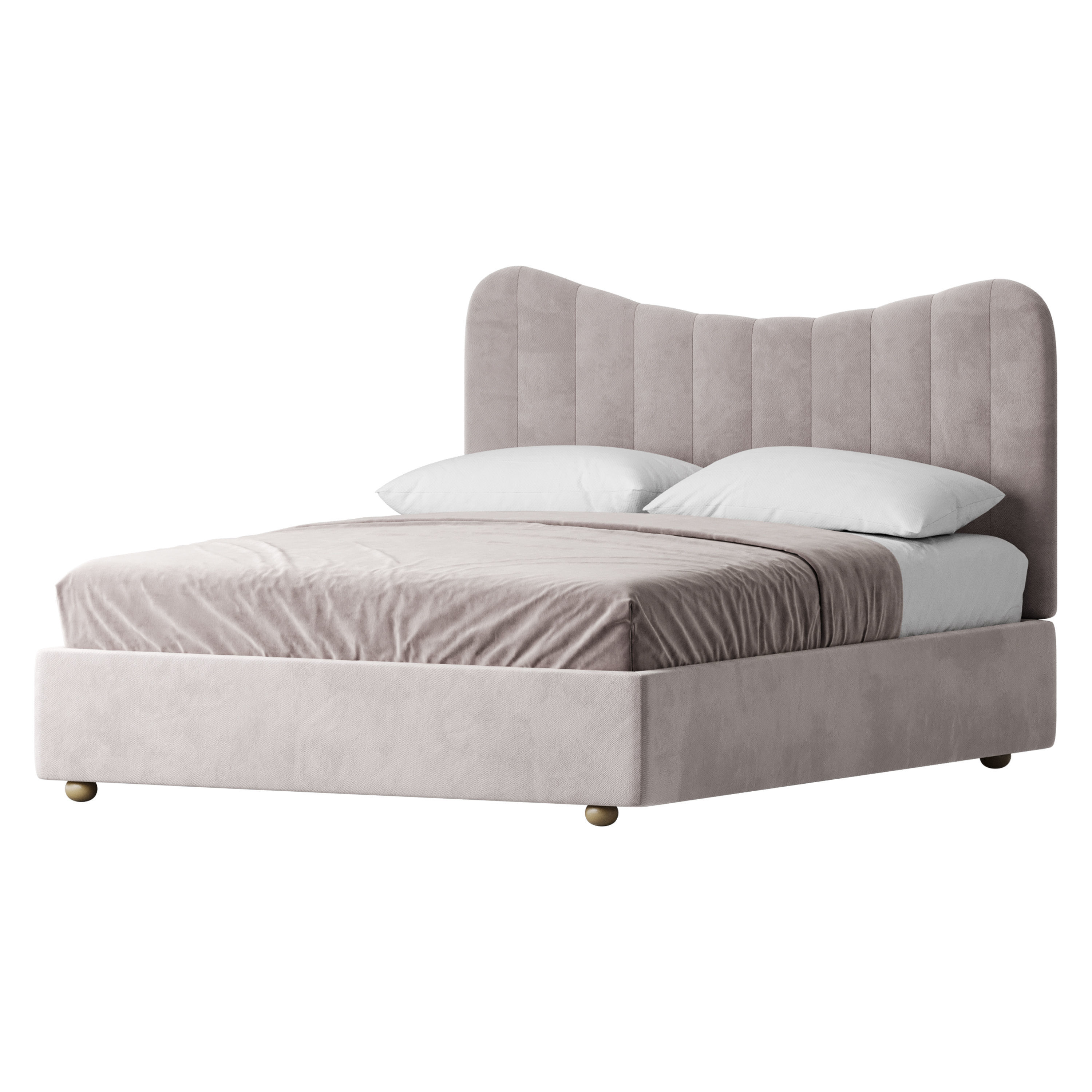 Bed LINE BEIGE by Romatti 3D model_10