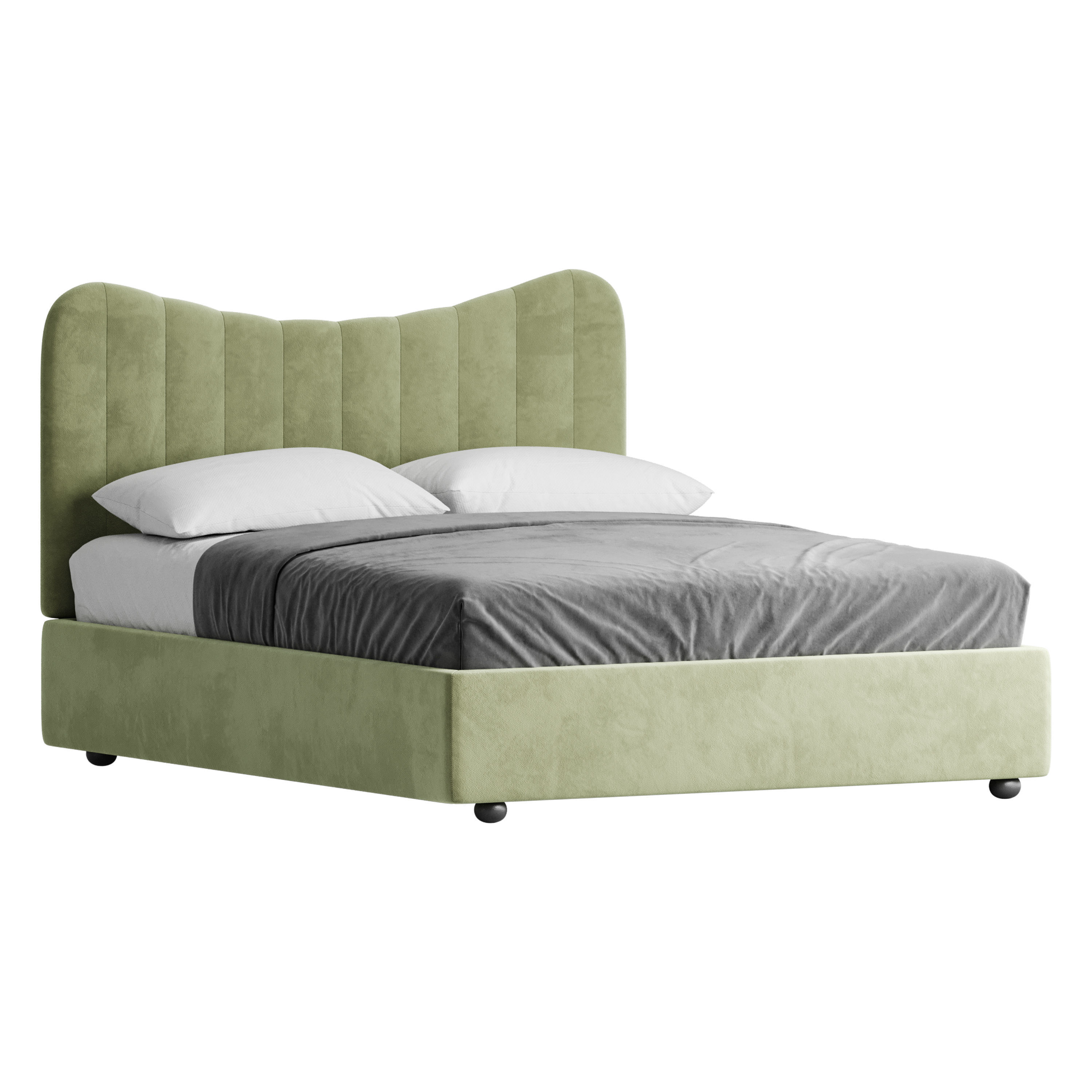 Bed LINE BEIGE by Romatti 3D model_9