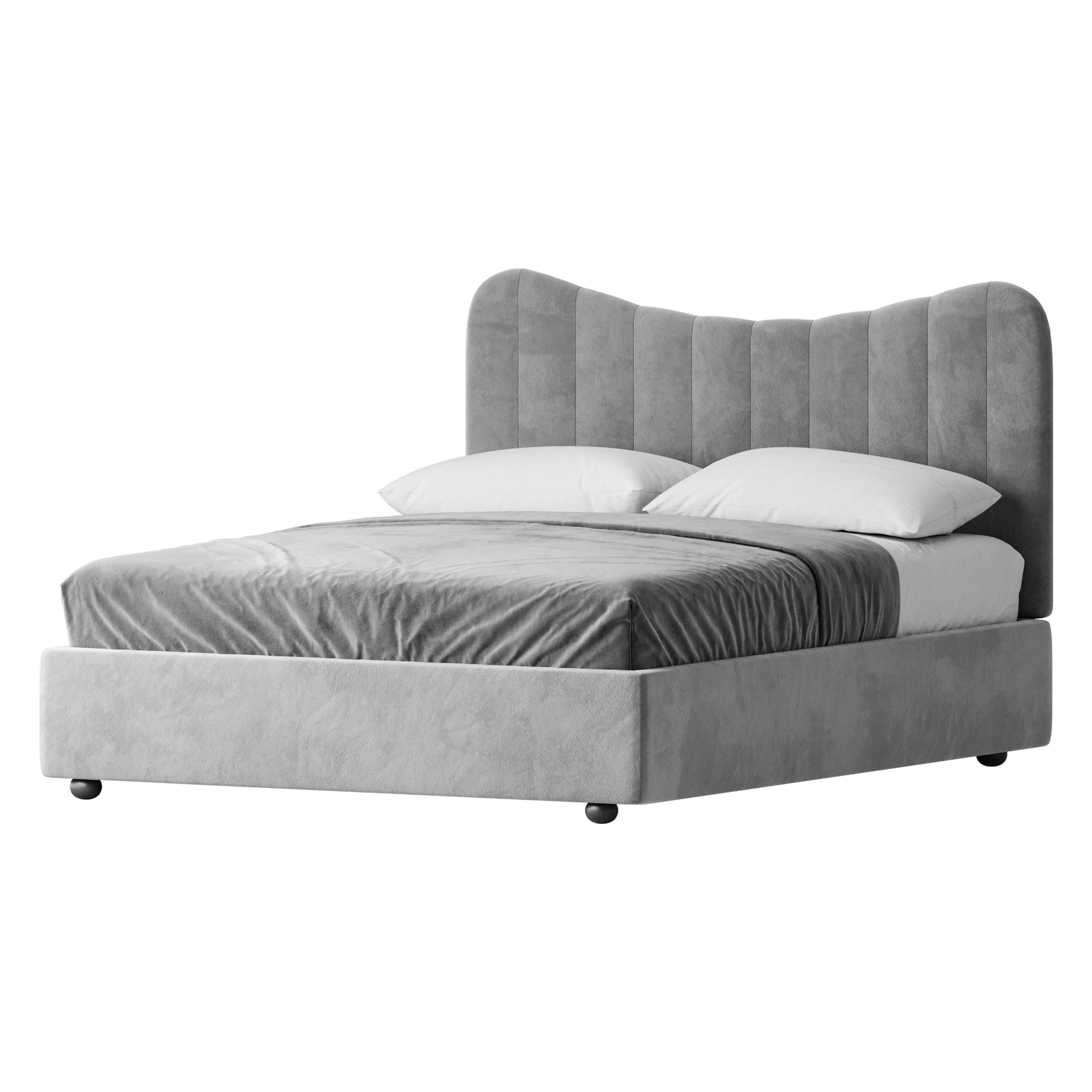 Bed LINE BEIGE by Romatti 3D model_8