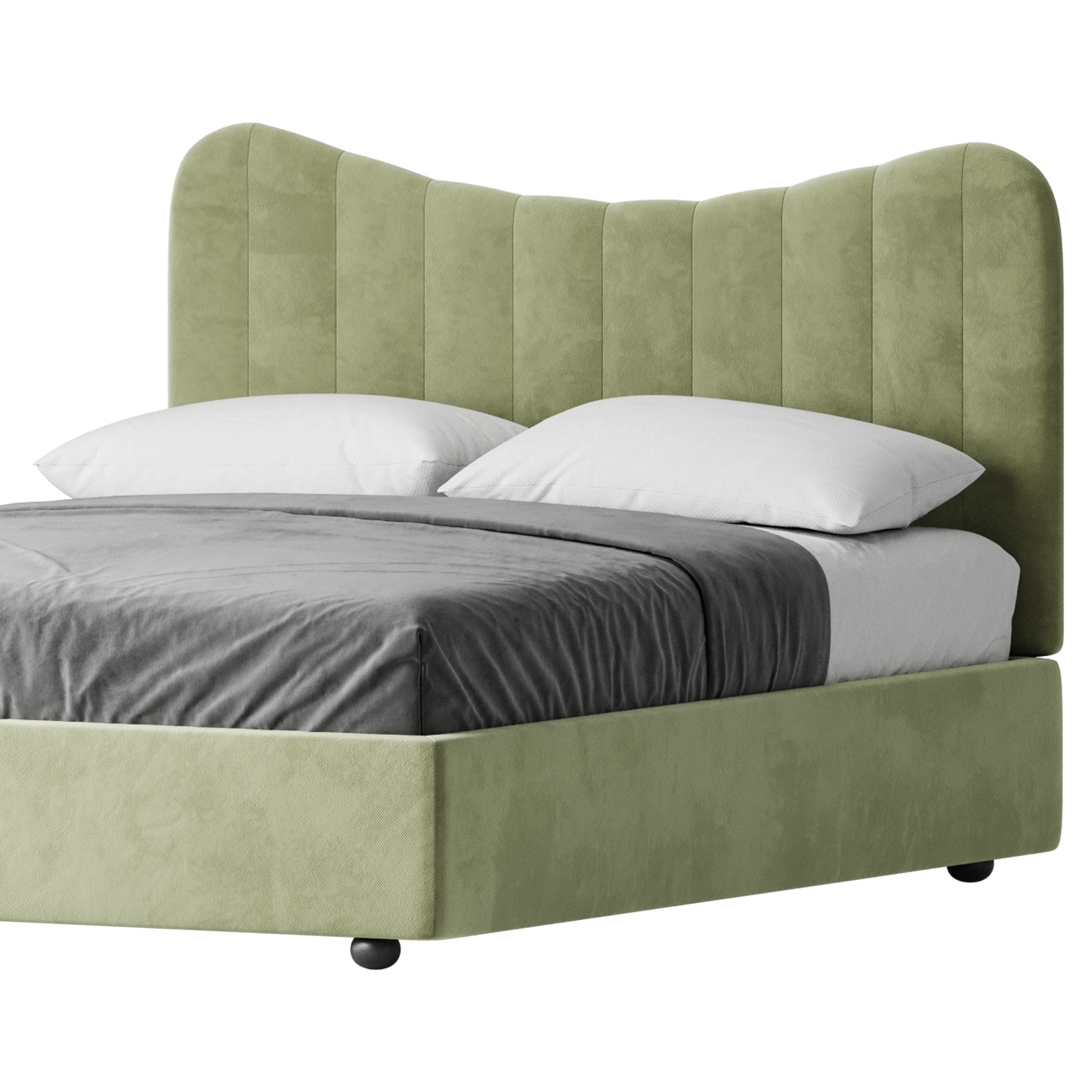 Bed LINE BEIGE by Romatti 3D model_4