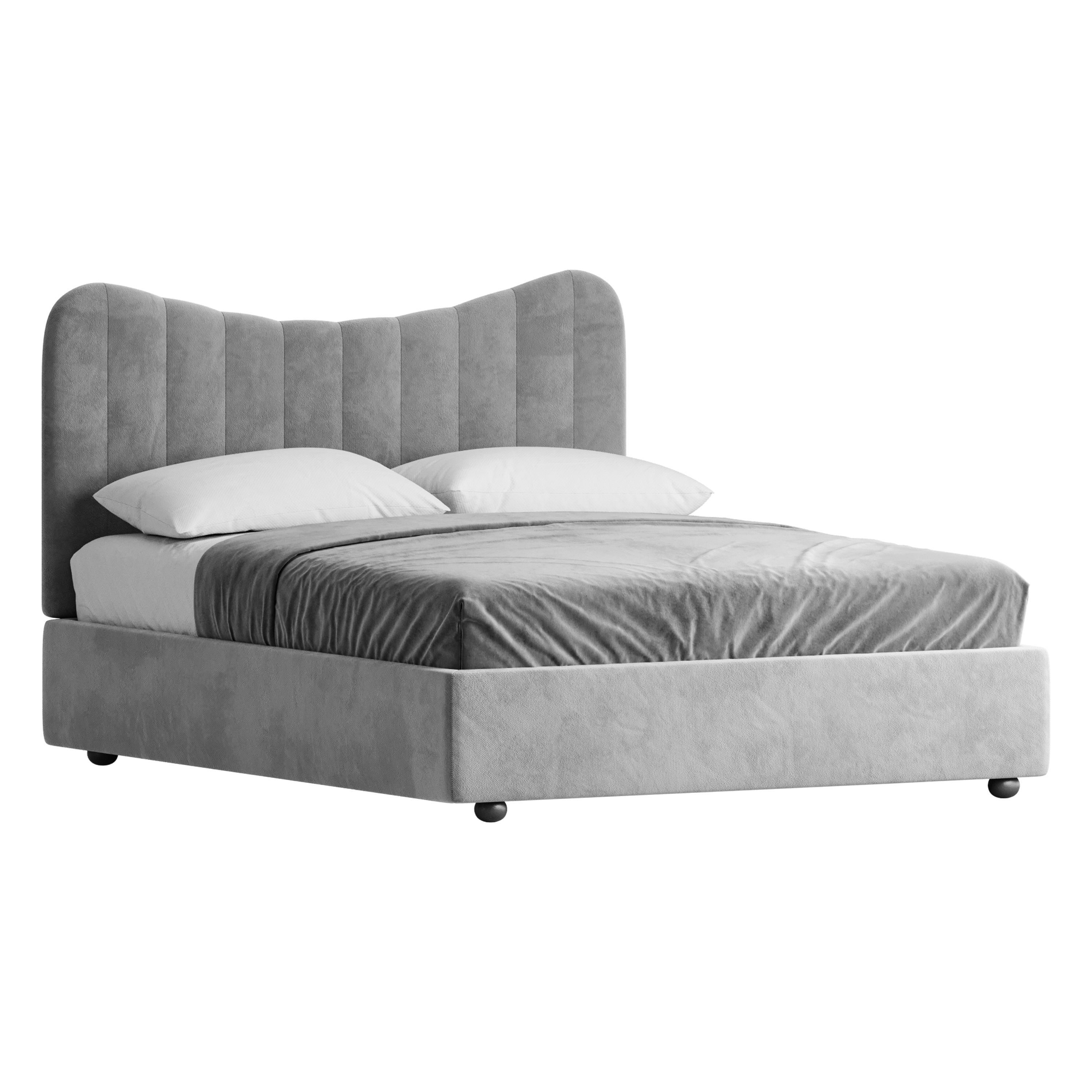 Bed LINE BEIGE by Romatti 3D model_3