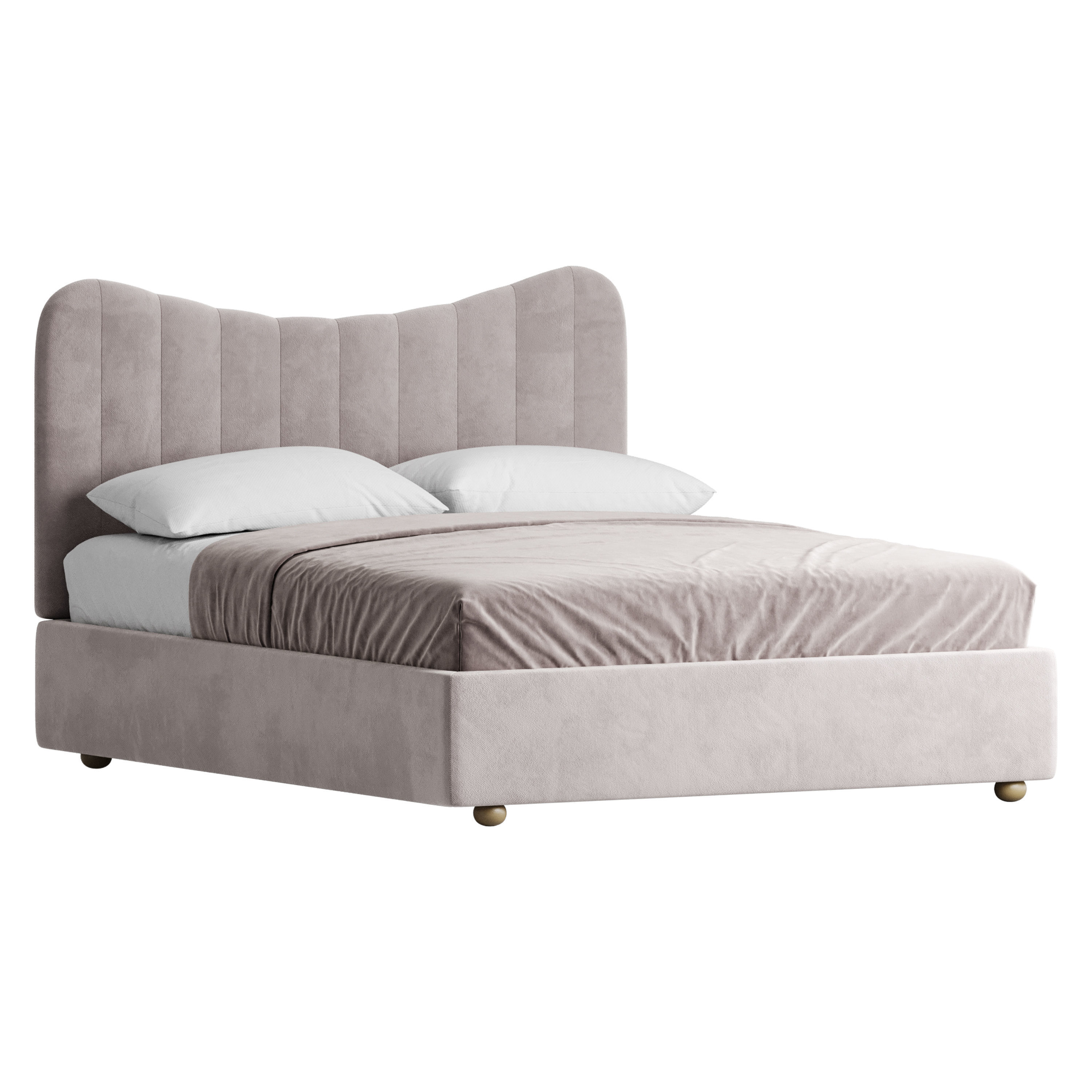 Bed LINE BEIGE by Romatti 3D model_5