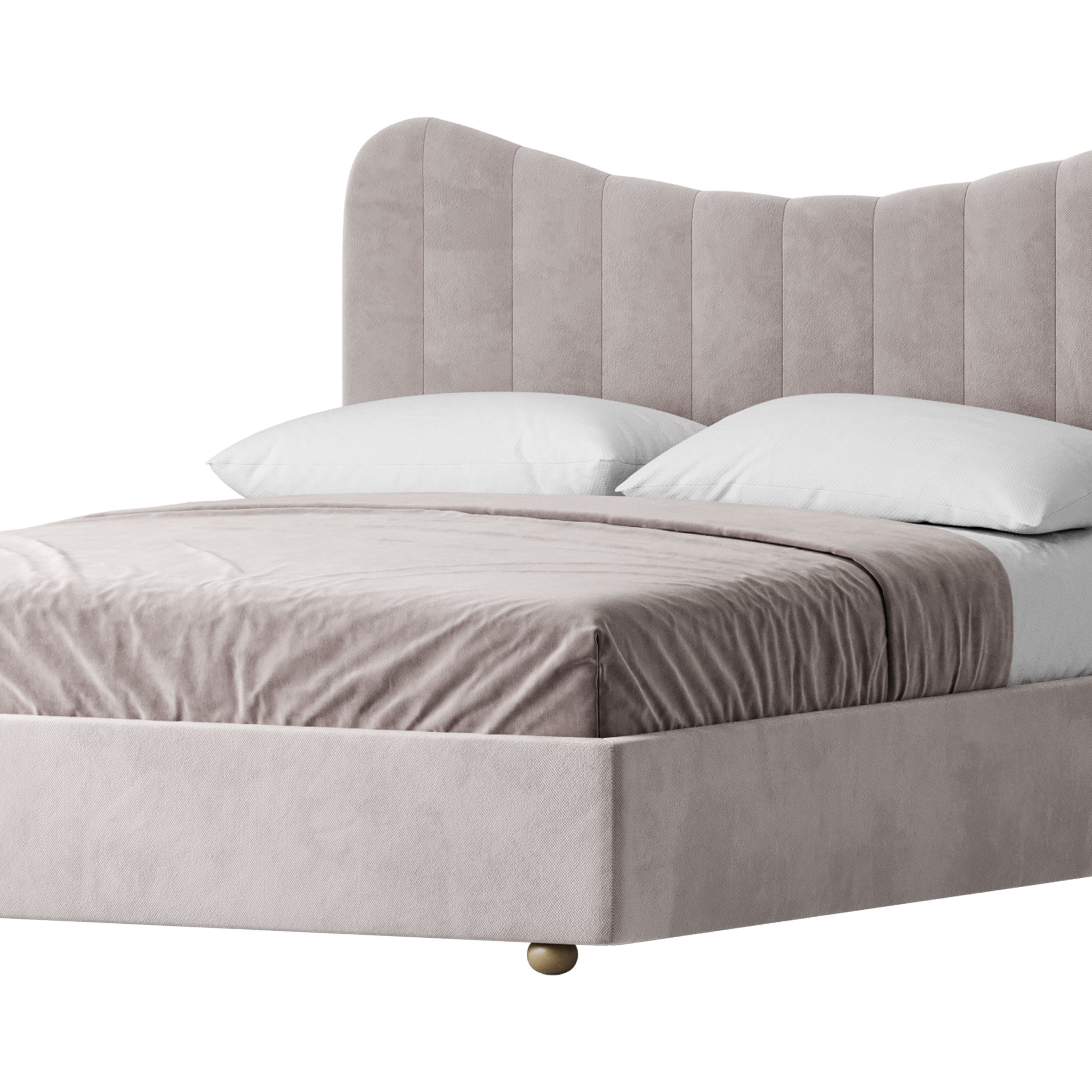 Bed LINE BEIGE by Romatti 3D model_2