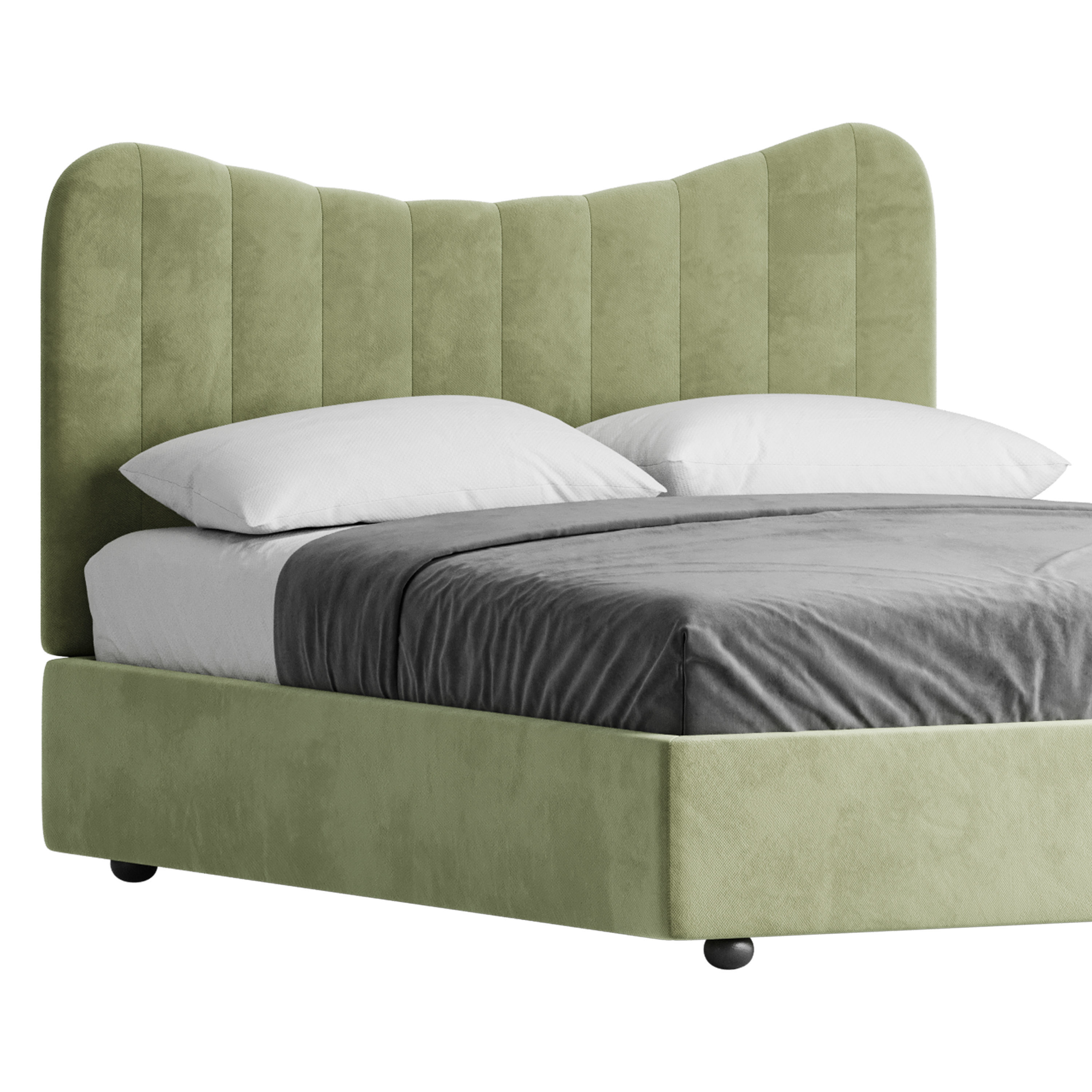 Bed LINE BEIGE by Romatti 3D model_7