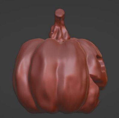 Pumpkin stl key block 3D print model_3