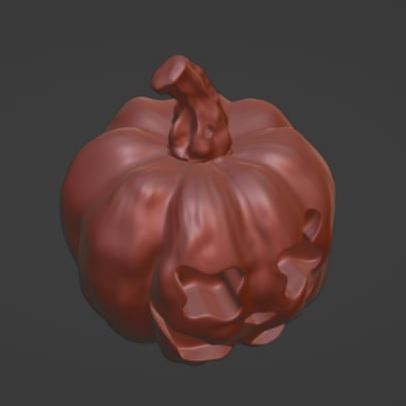 Pumpkin stl key block 3D print model_4